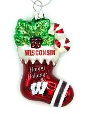 Boelter Brands Wisconsin Badgers Glitter Stocking Ornament