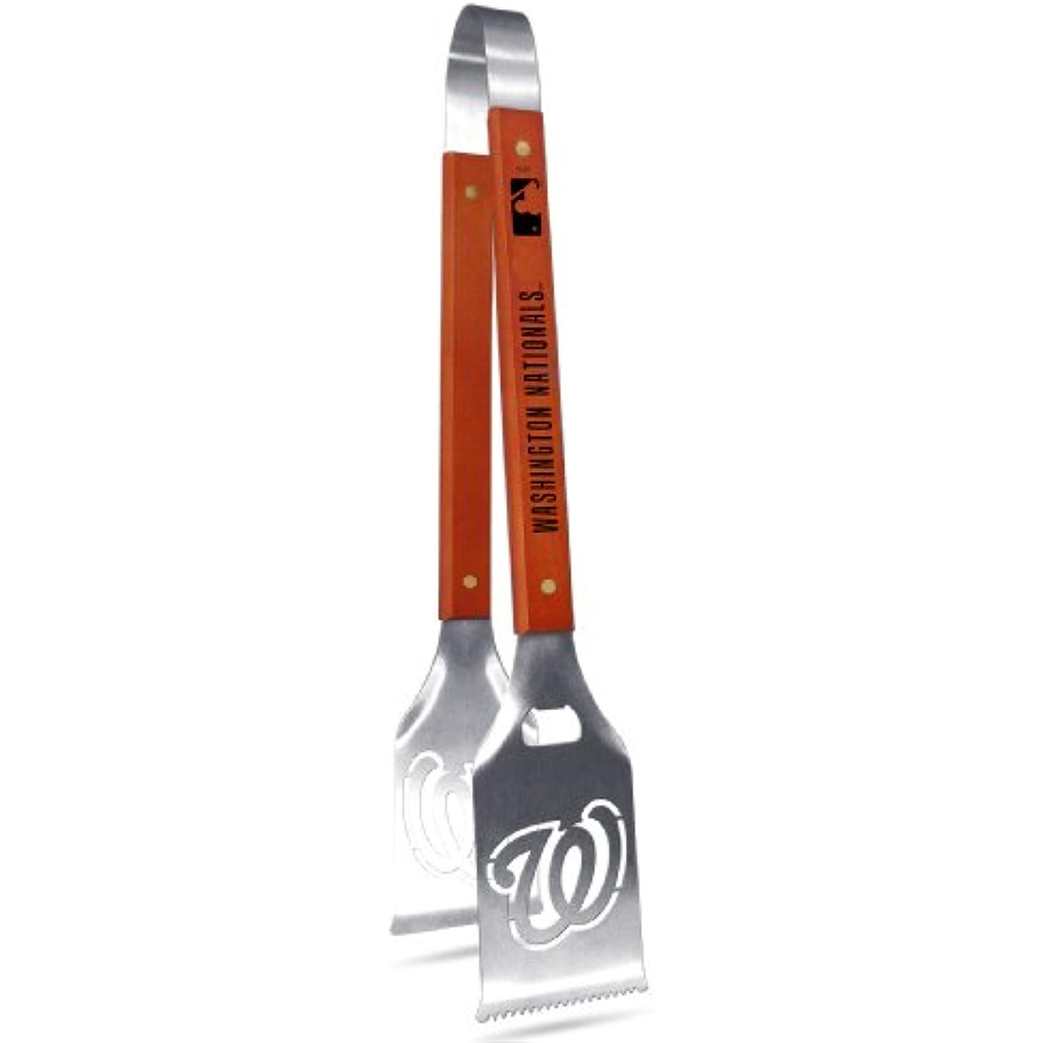 MLB Washington Nationals Grill-A-Tongs, Heavy Duty Stainless Steel BBQ Grill Tongs