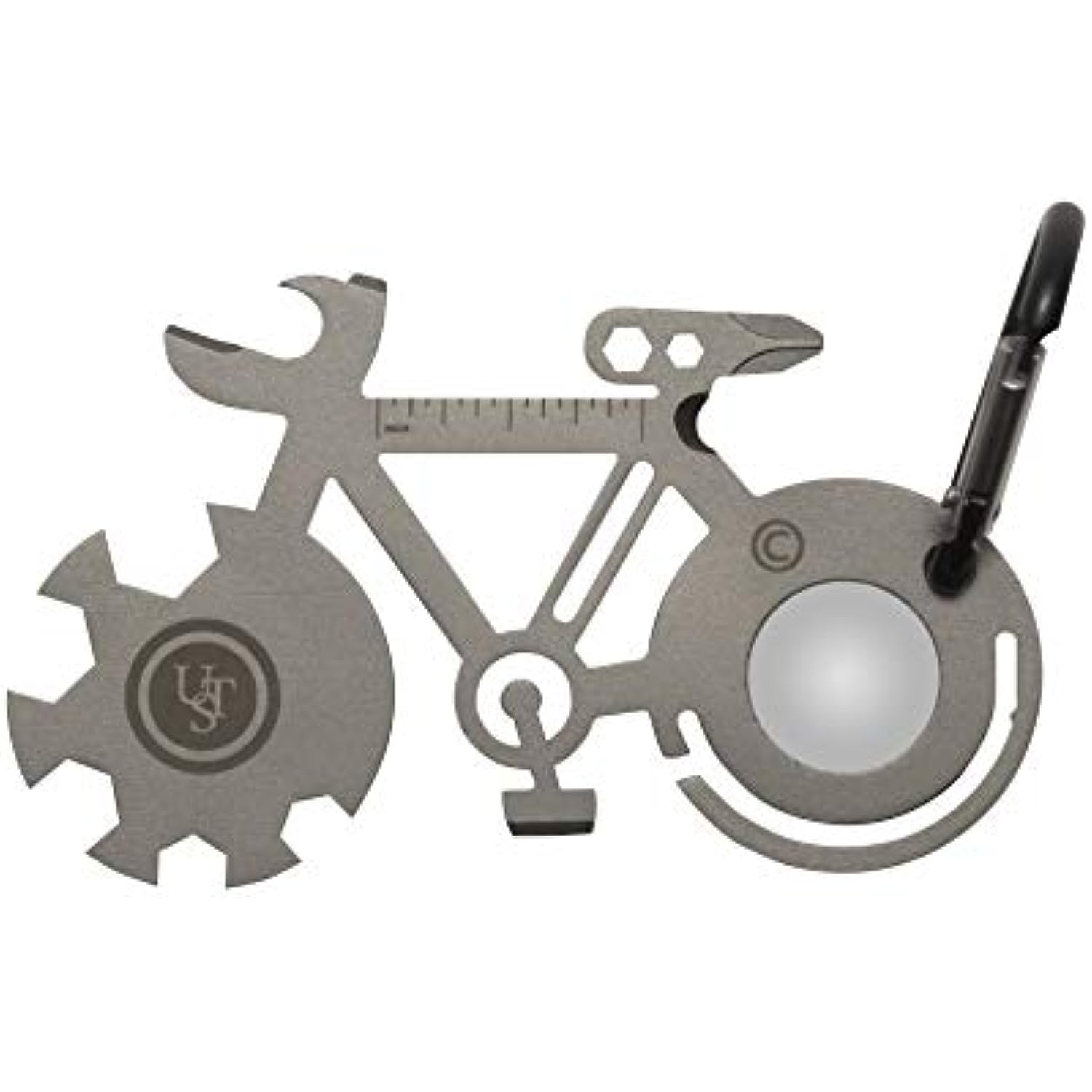 UST Stainless-Steel Tool A Long Multi-Tool Carabiner, Bicycle, Silver