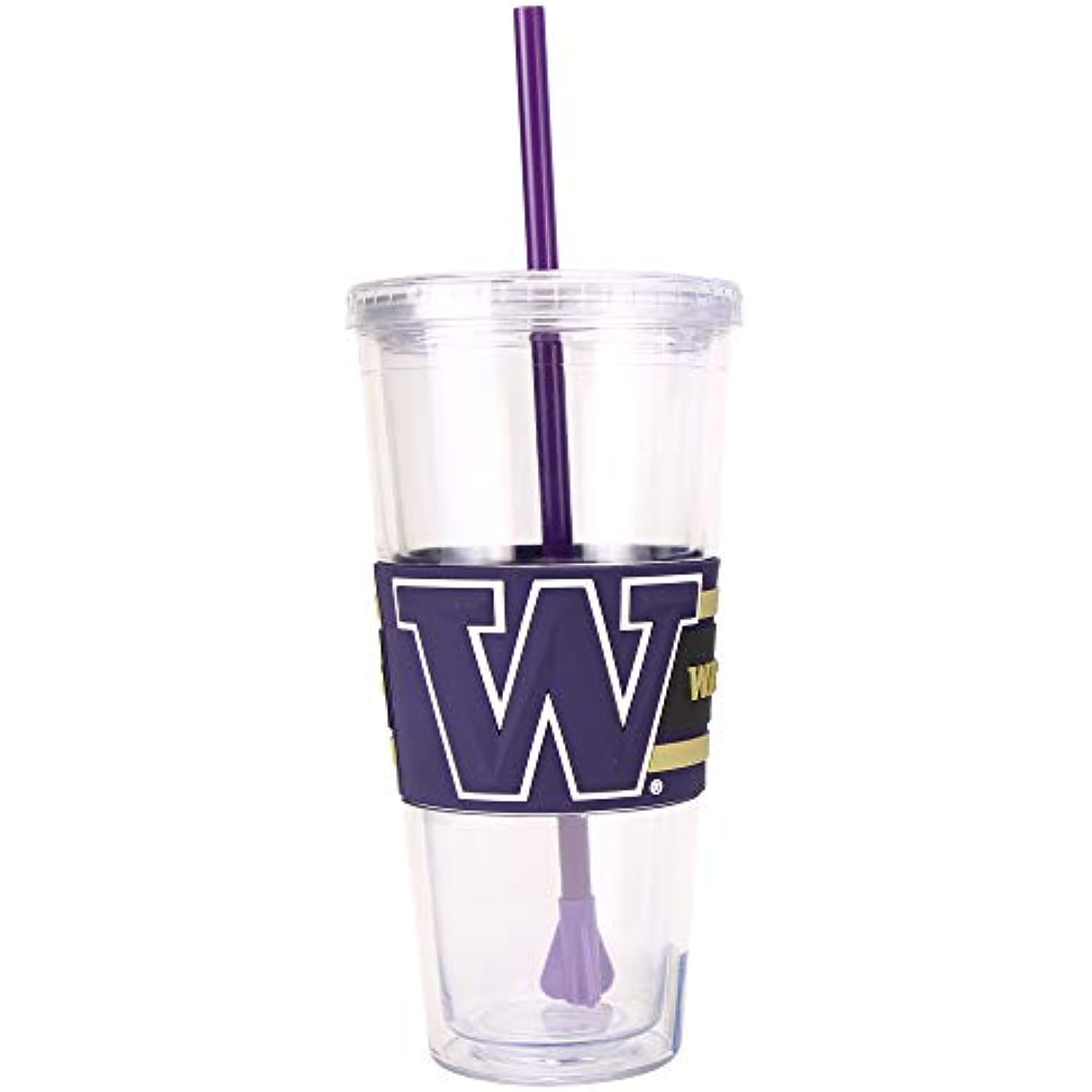 Boelter NCAA Hype 22oz Large Tumbler with Straw 2-Pack (Washington Huskies)