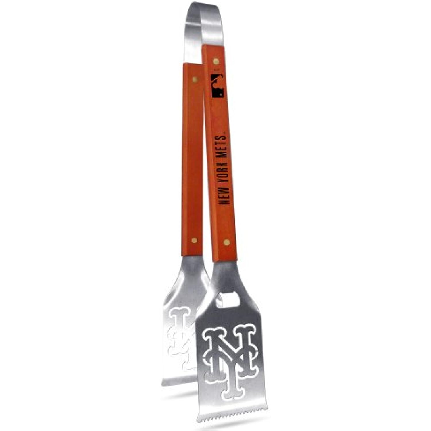 MLB New York Mets Grill-A-Tongs, Heavy Duty Stainless Steel BBQ Grill Tongs