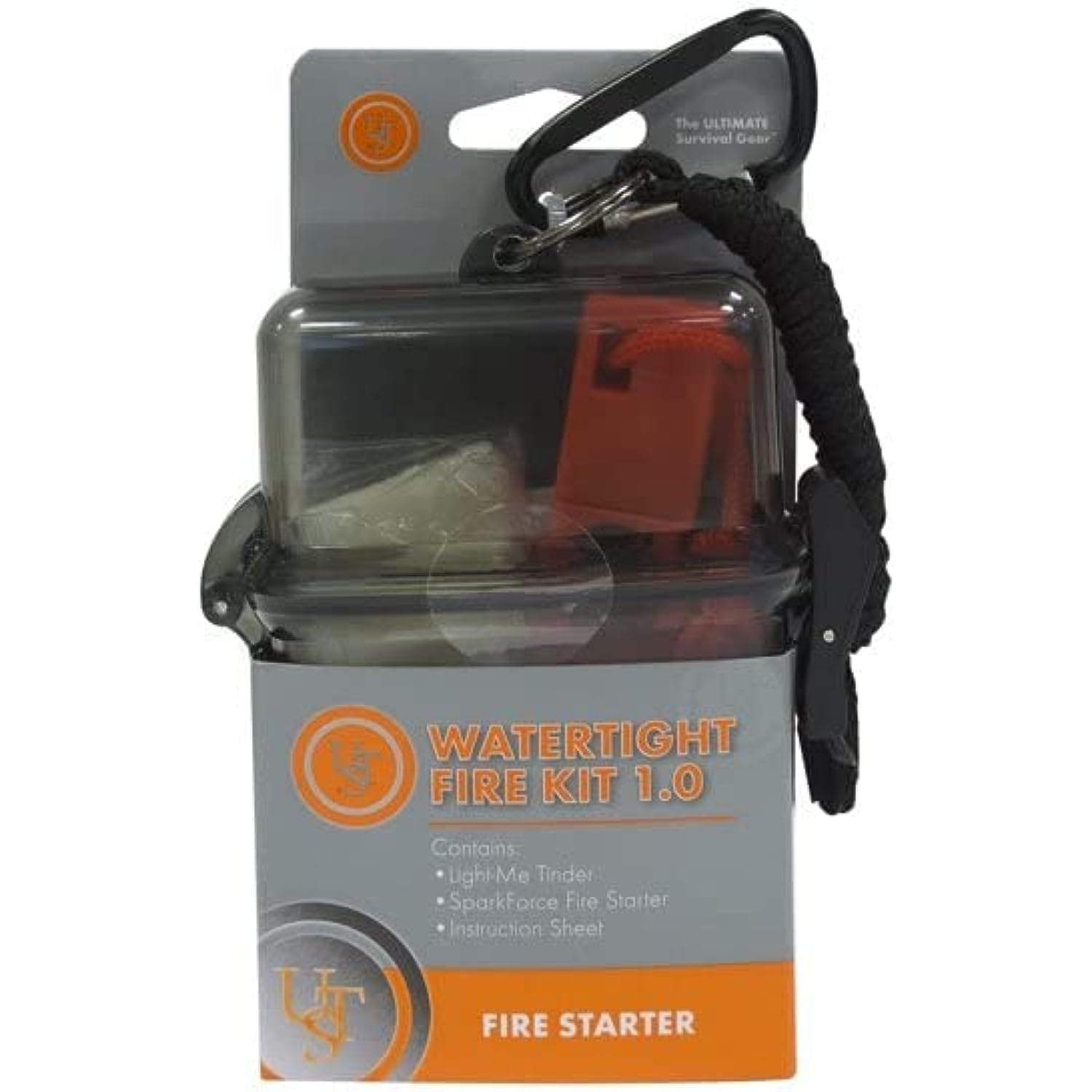 ust Ultimate Survival Technologies Watertight Fire Starter Kit Includes Tinder, Fire Starter, Instruction Sheet