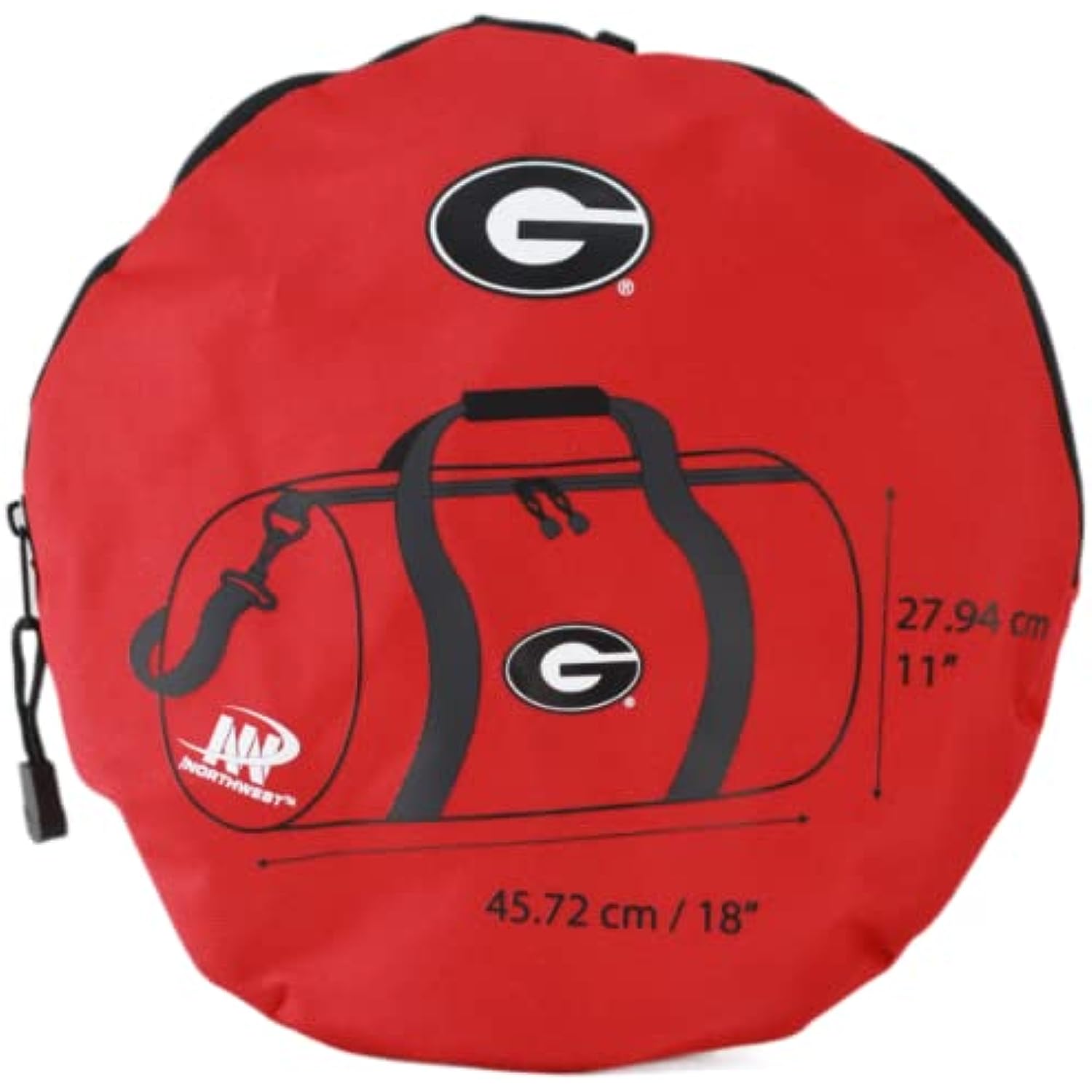 The Northwest Company NCAA Georgia Bulldogs Unisex Georgia Bulldogs Wingman Duffel Bag Red, Team Color, 11
