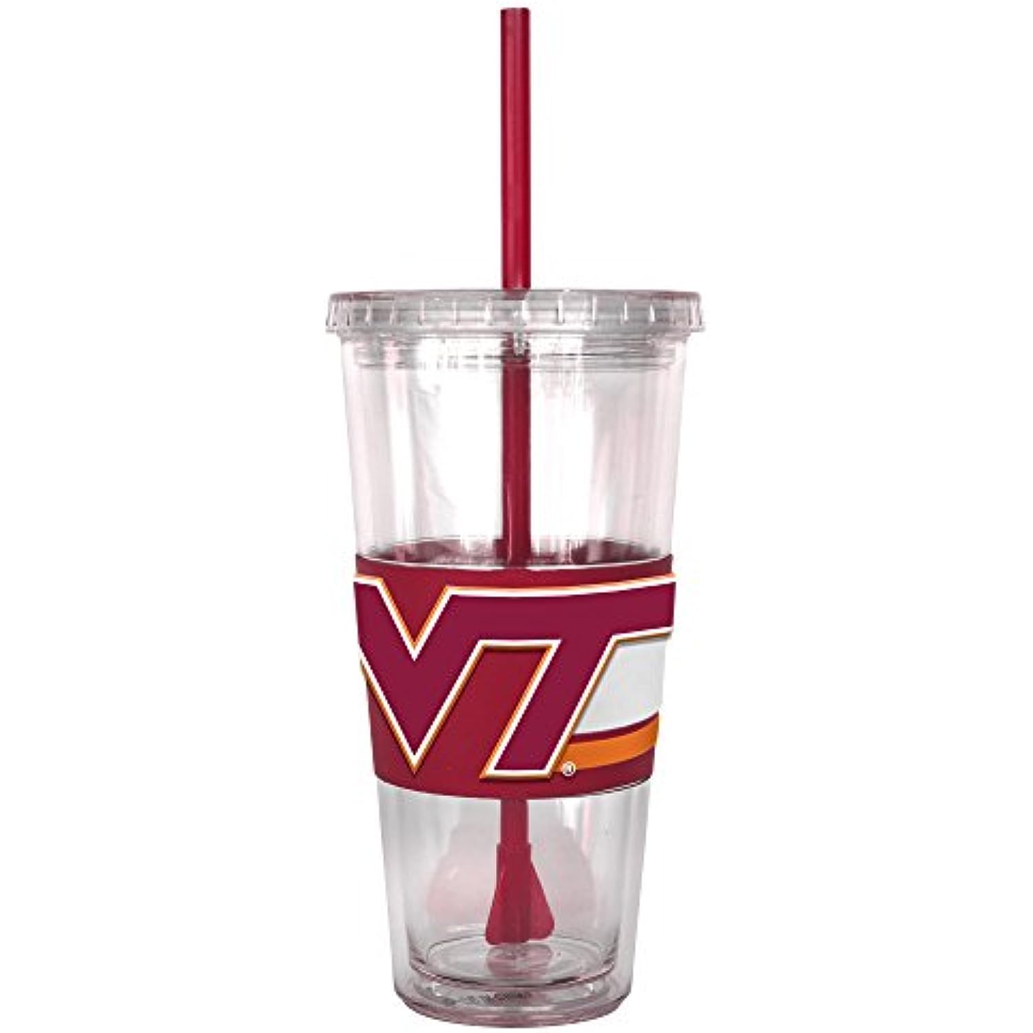 NCAA Virginia Tech Hokies Hype Straw Tumbler, 22-ounce