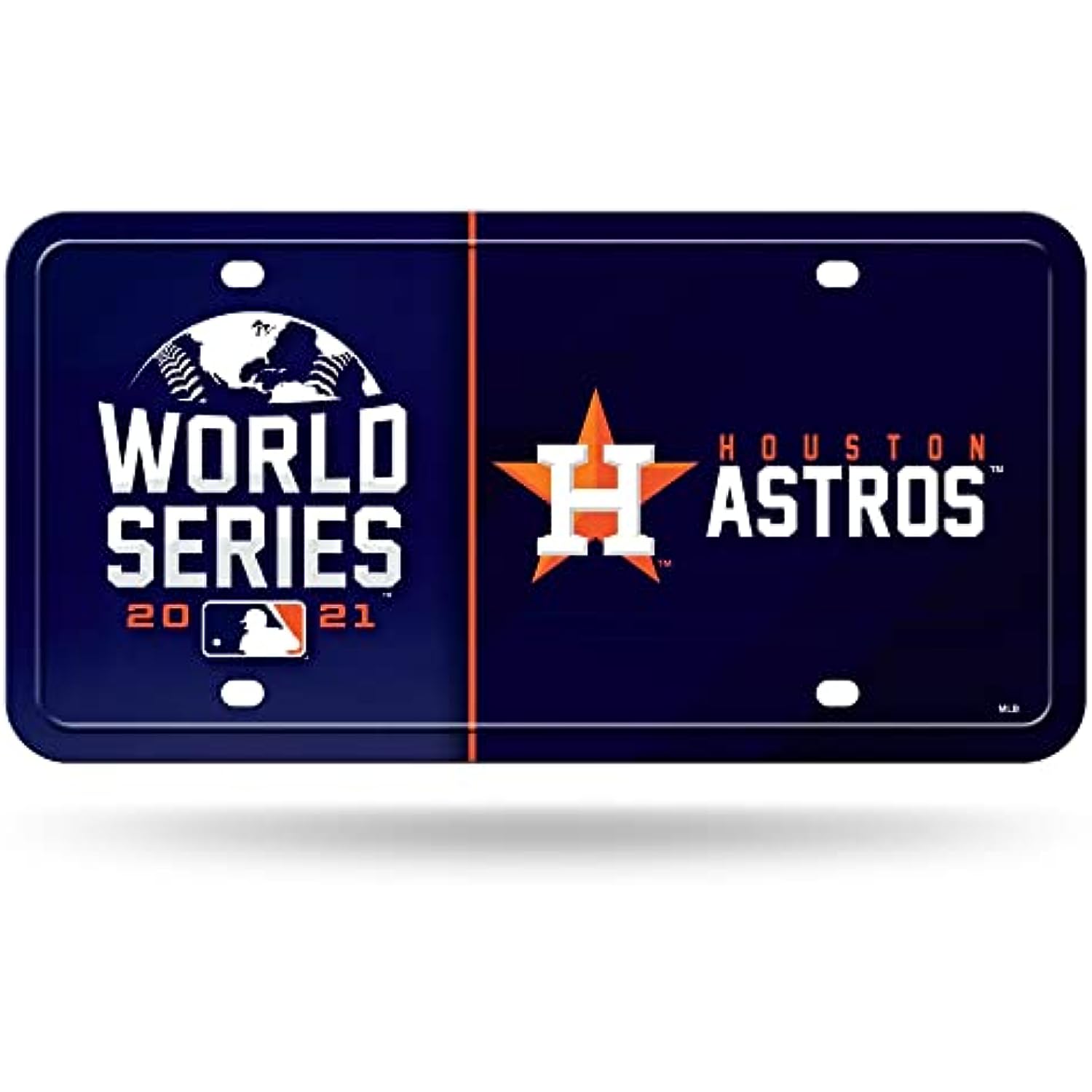 Houston Astros 2021 World Series Metal Auto Tag Plate