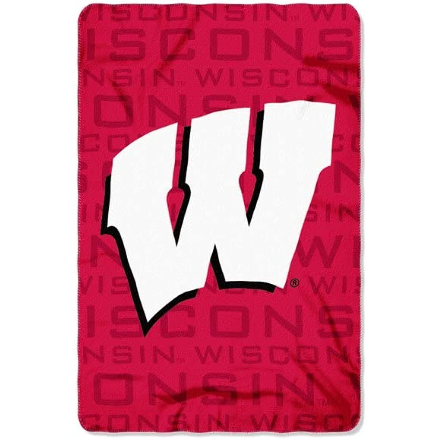 Northwest The Company Officially Licensed NCAA Shadow Fleece Throw Blanket 40"x60" (Wisconsin Badgers)