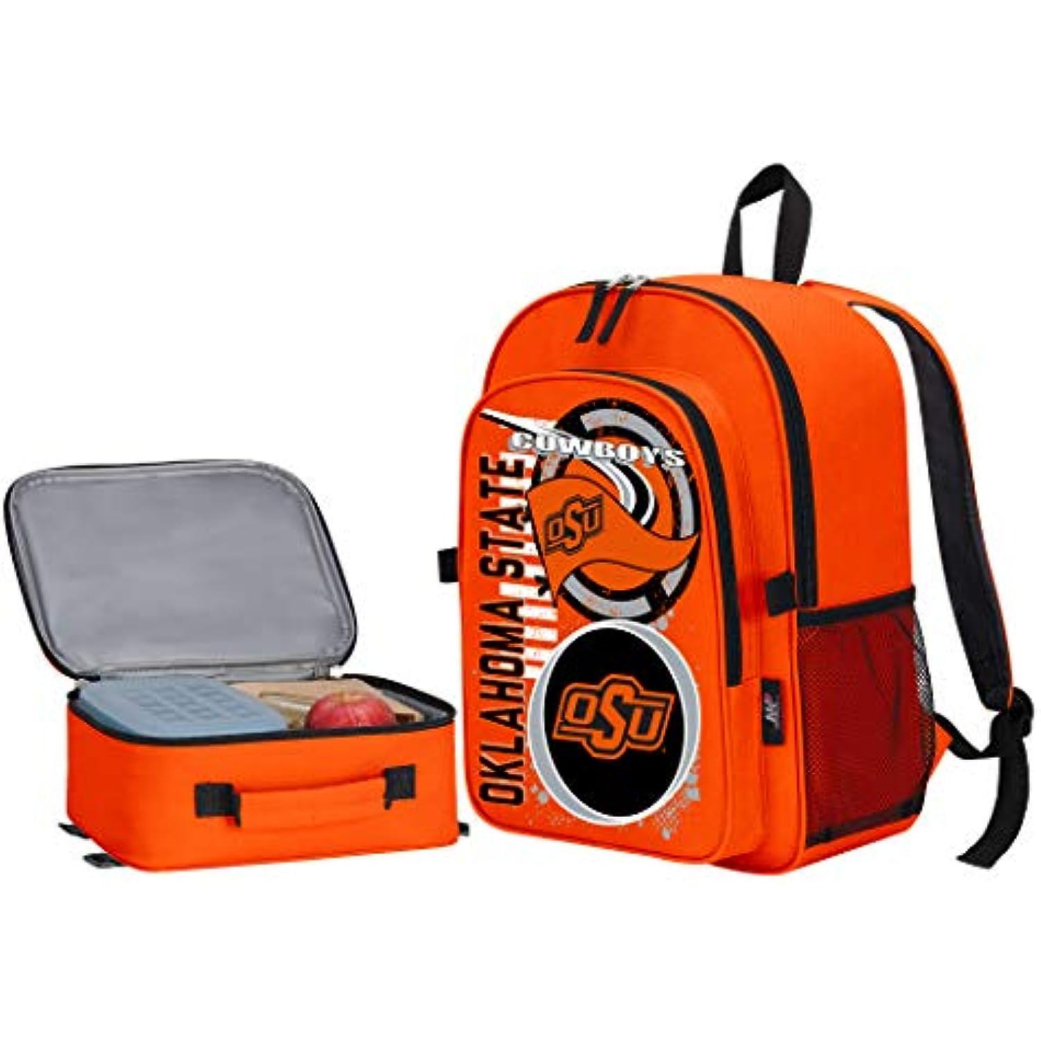 Oklahoma State Cowboys "Accelerator" Backpack & Lunch Kit Set, 16" x 9.5" x 12"