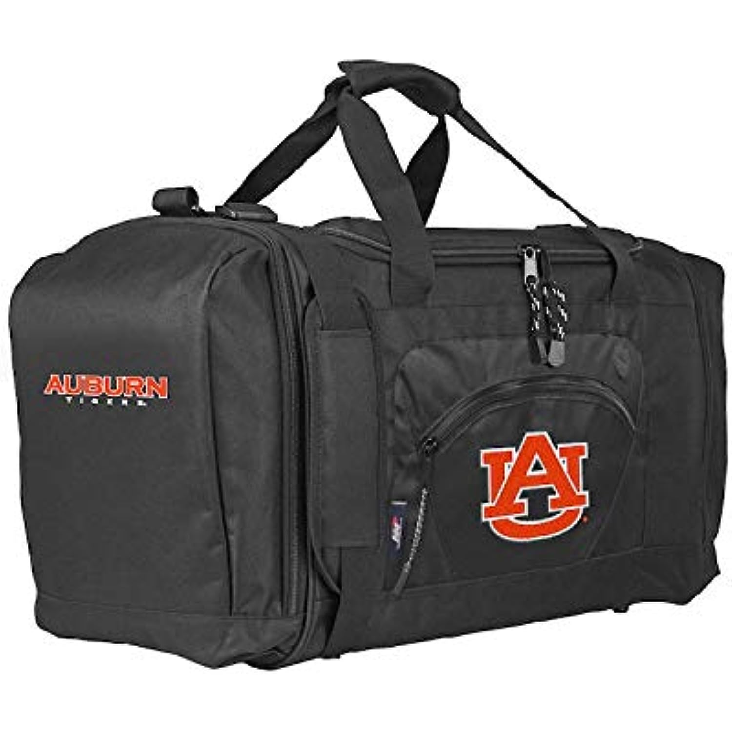 Officially Licensed NCAA Auburn Tigers "Roadblock" Duffel Bag, 20" x 11.5" x 13", Black