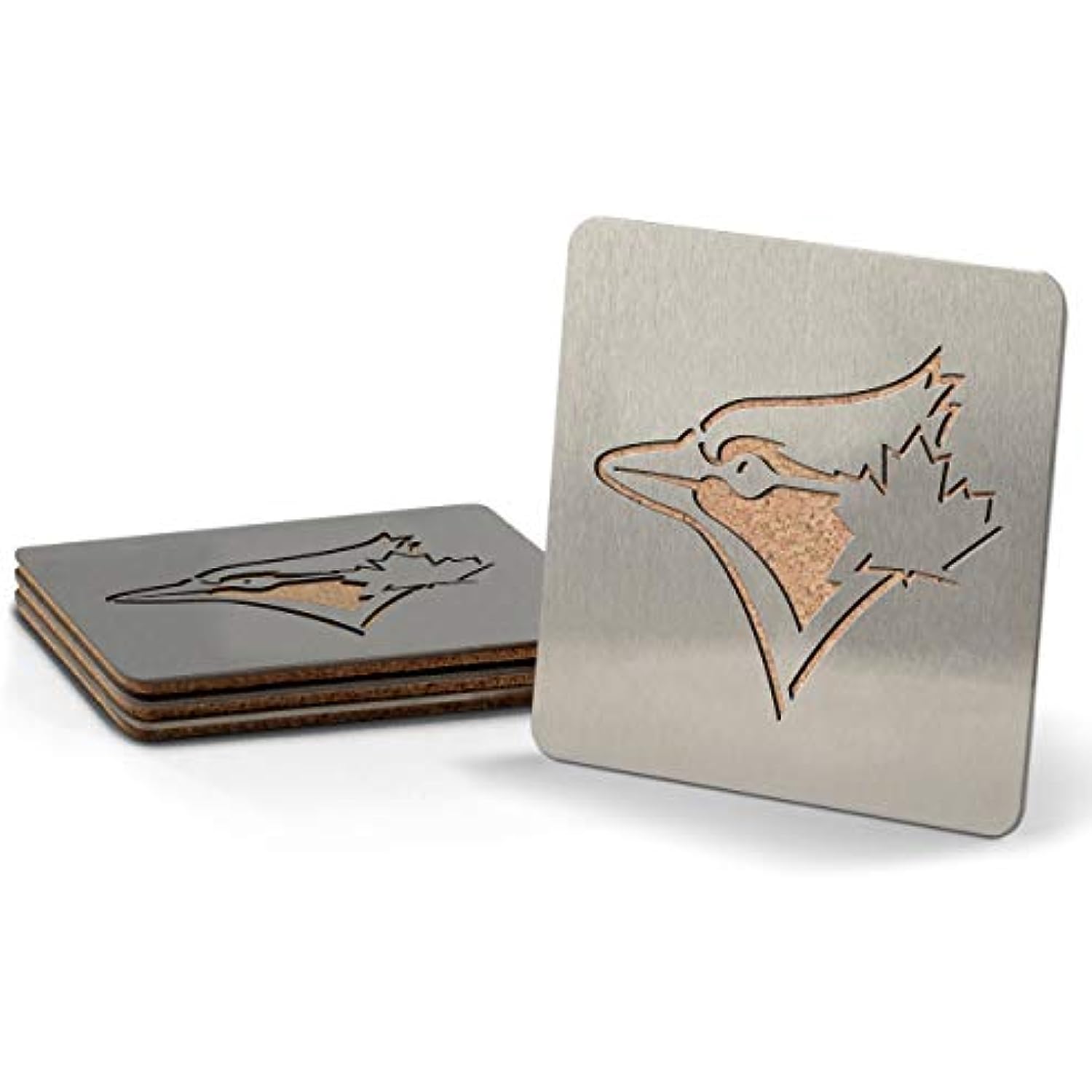 MLB Toronto Blue Jays Boasters, Heavy Duty Stainless Steel Coasters, Set of 4