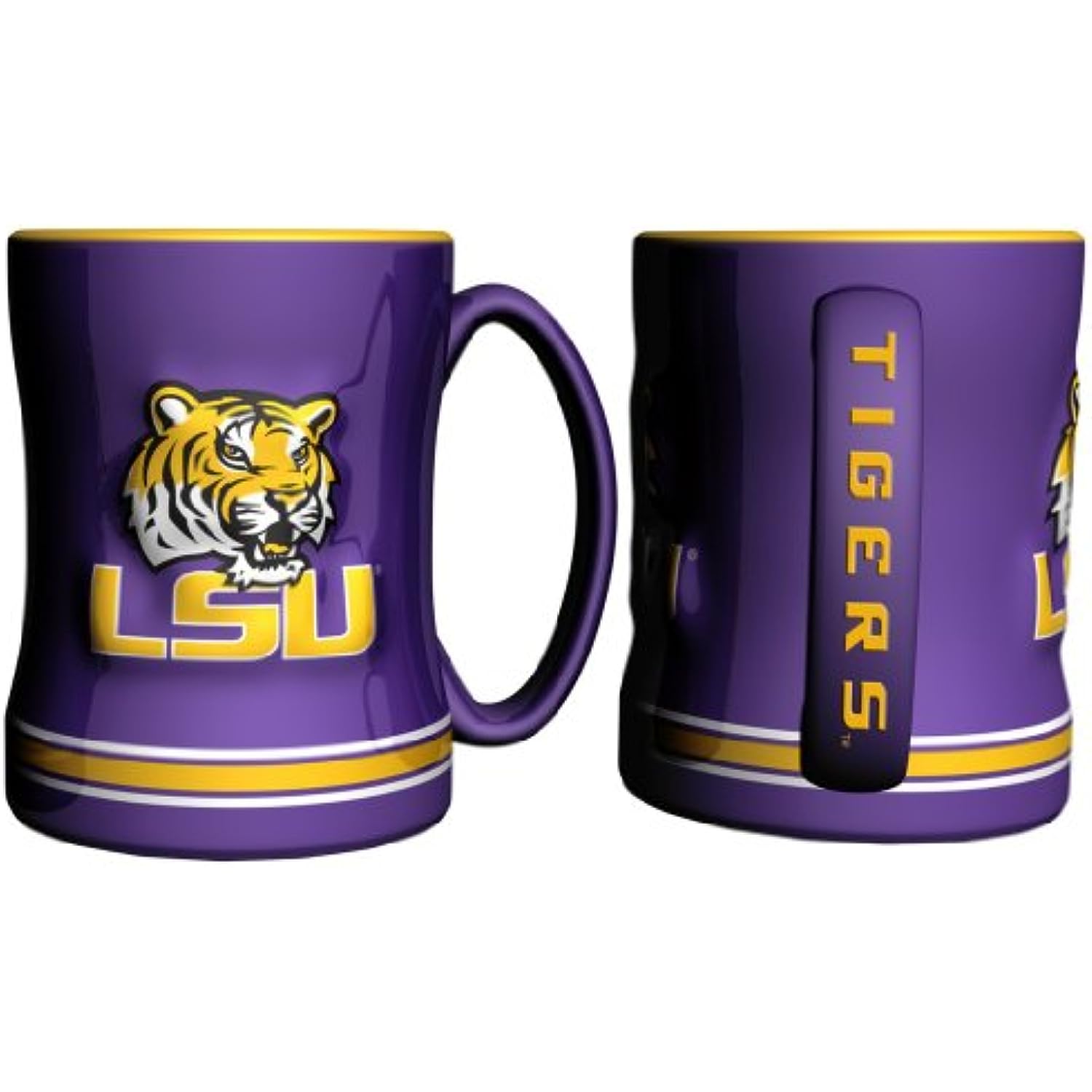 LSU Tigers Purple 15oz. Ceramic Relief Mug