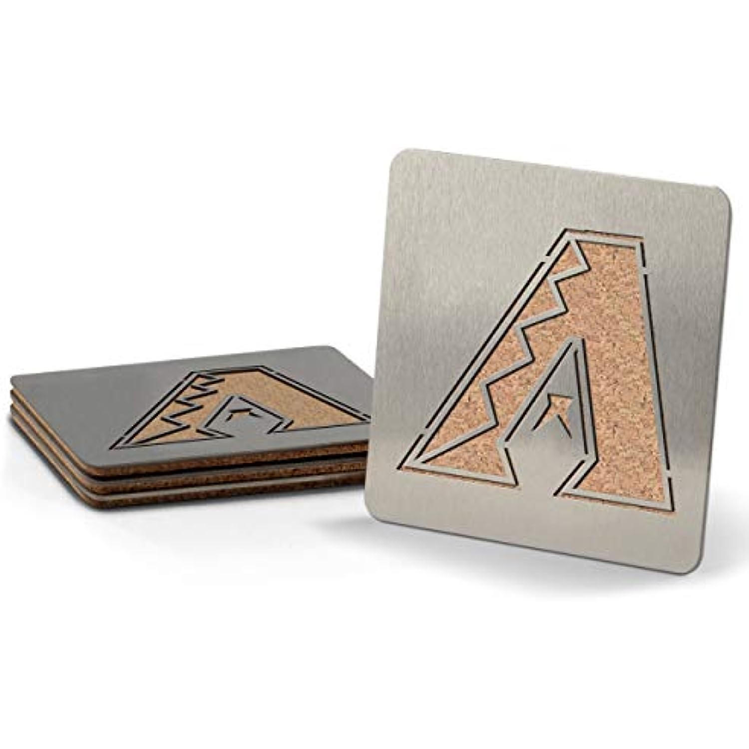 MLB Arizona Diamondbacks Boasters, Heavy Duty Stainless Steel Coasters, Set of 4