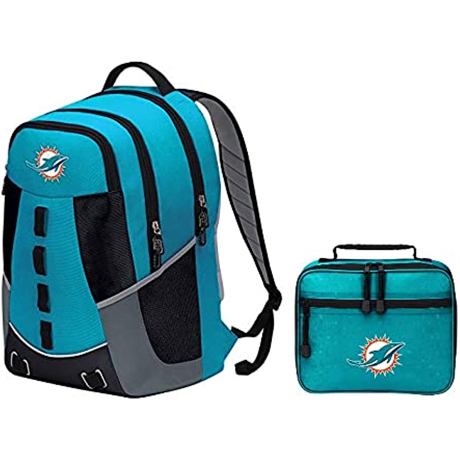 Northwest The Company NFL Personnel Backpack and Cooltime Lunch Bag Combo (Miami Dolphins)