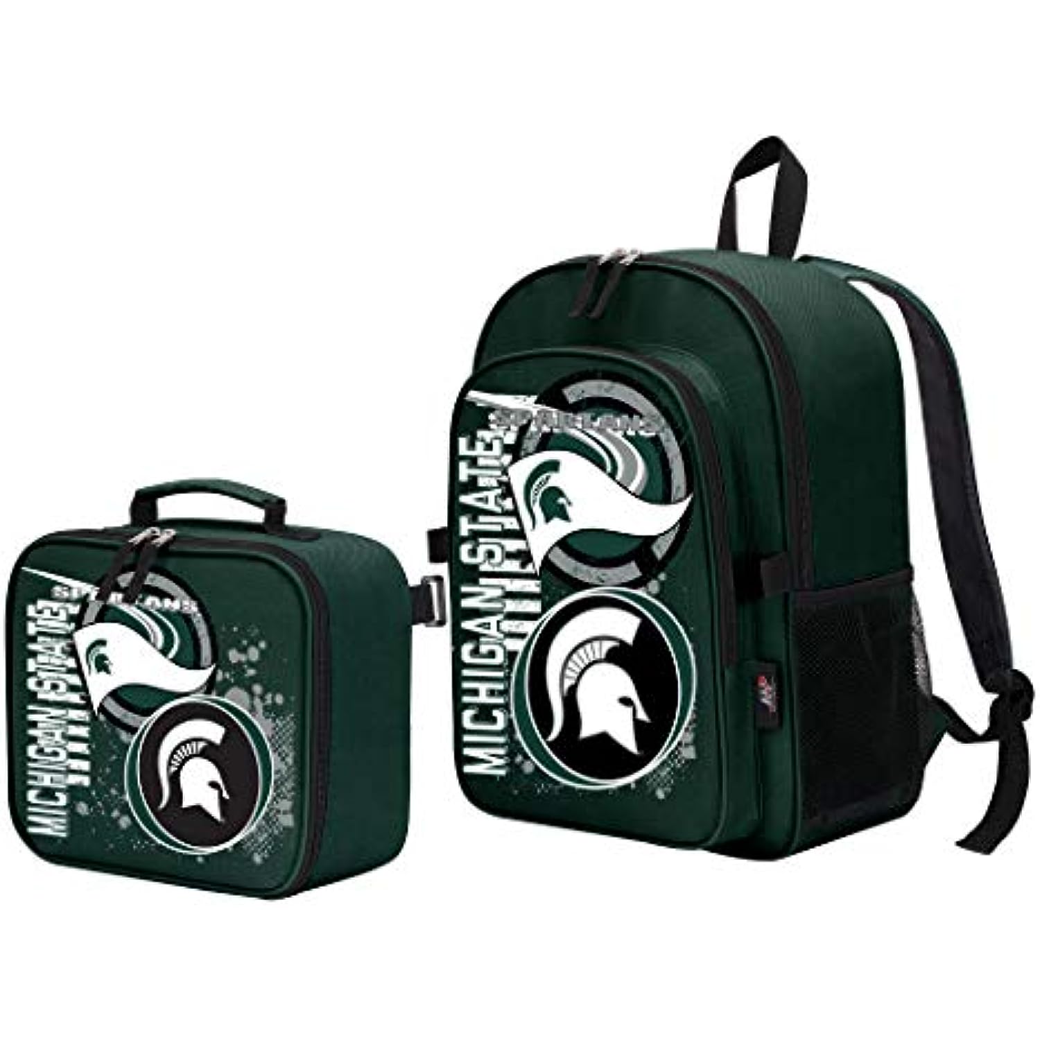 Michigan State Spartans "Accelerator" Backpack & Lunch Kit Set, 16" x 9.5" x 12"