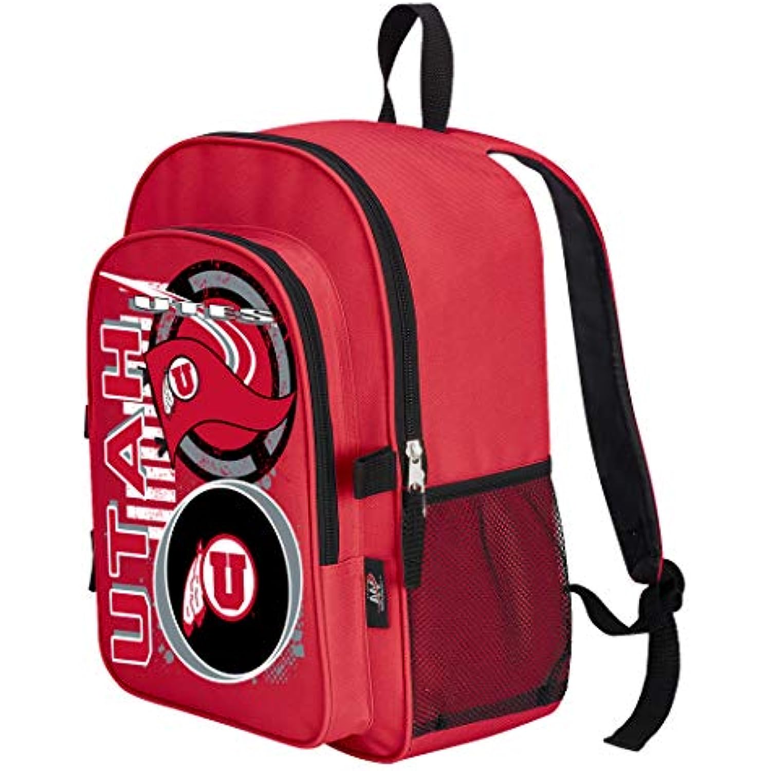 Officially Licensed NCAA Utah Utes "Accelerator" Backpack & Lunch Kit Set, Red, 16" x 9.5" x 12"