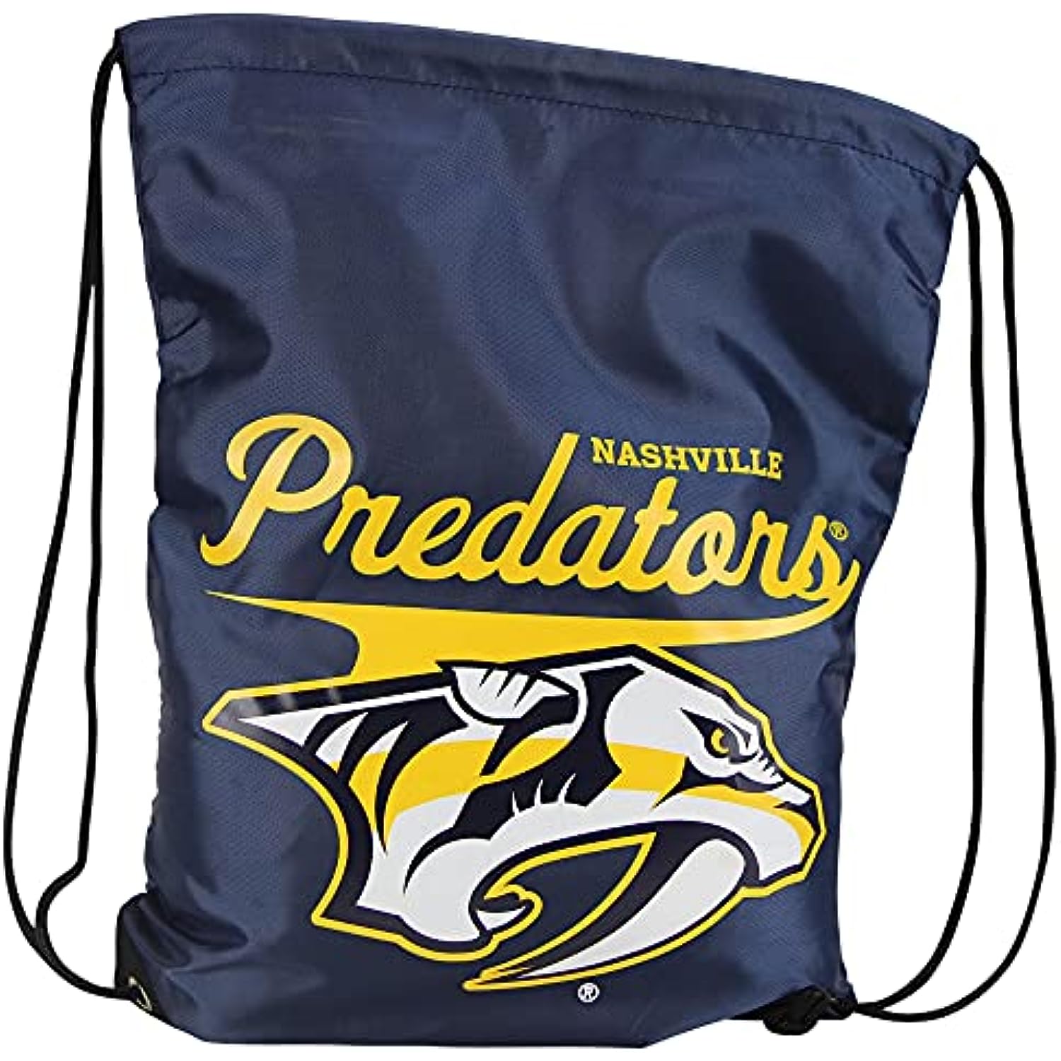 Northwest NHL Padded Utility Laptop Backpack and Drawstring Bag Set, Book Bag & Cinch Combo (Nashville Predators)