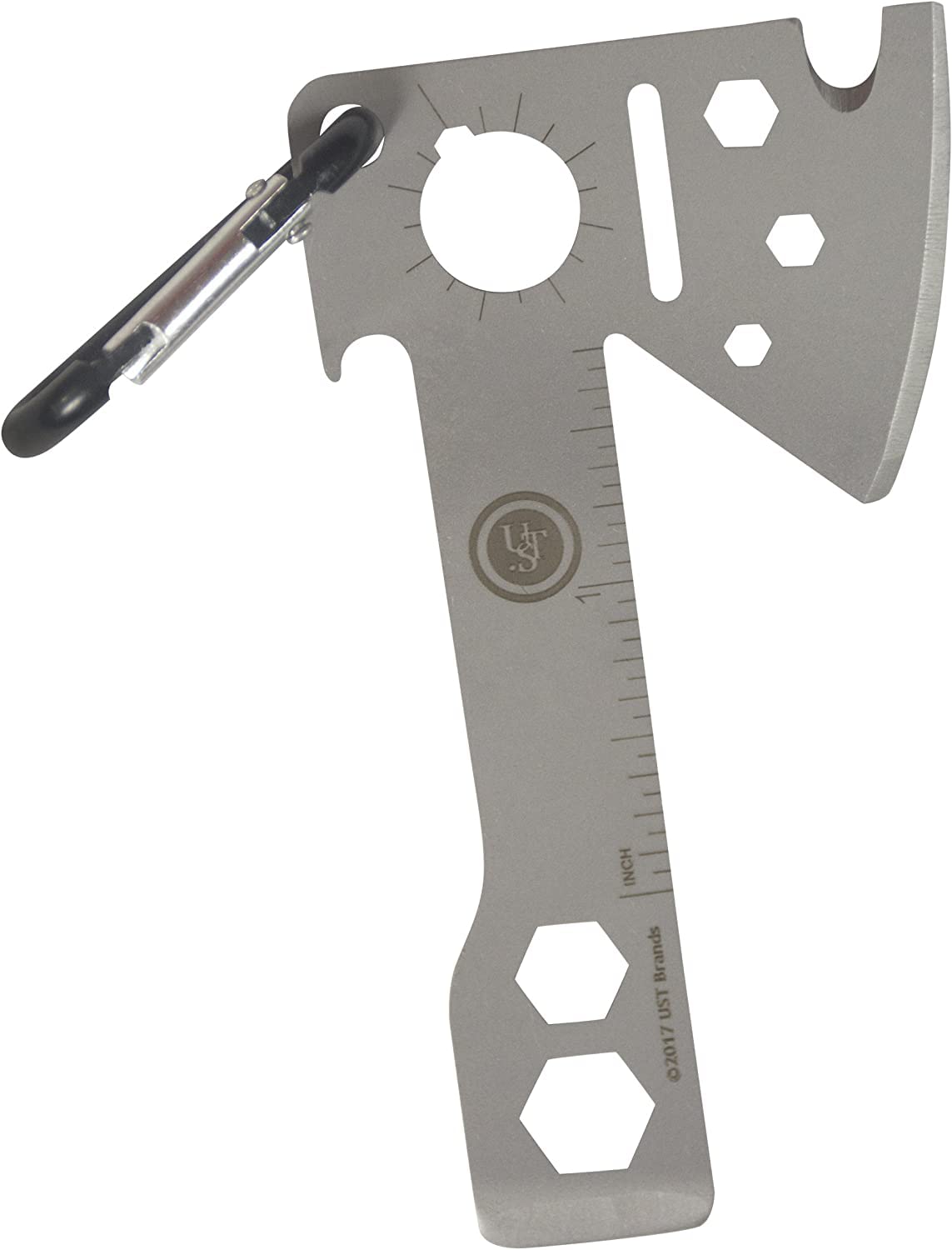 ust Tool-a-Long Carabiner Clip Multi-Tool Bundle Featuring a Themed Collection of Compact Stainless Steel Tools! (Camping 101)