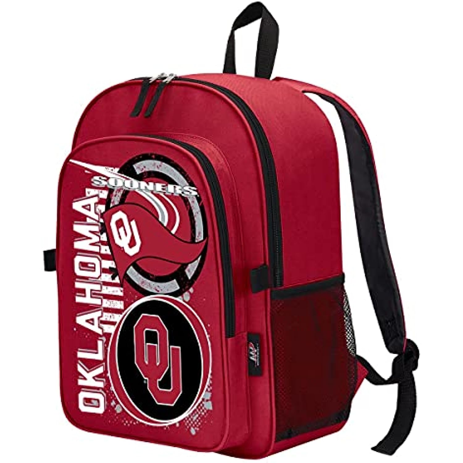 Officially Licensed NCAA "Accelerator" Backpack and Lunch Bag Combo Kit, Set of 2 Pieces (Oklahoma Sooners)