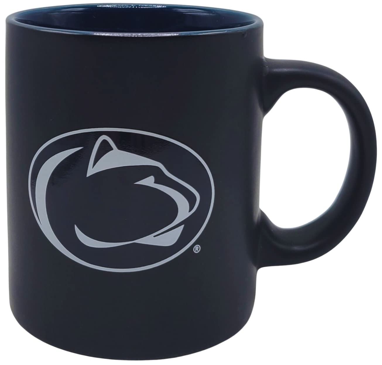 Boelter Brands Two Toned Matte Black Coffee Mug, NCAA Team Logo with Inner Team Color (Penn State Nittany Lions)