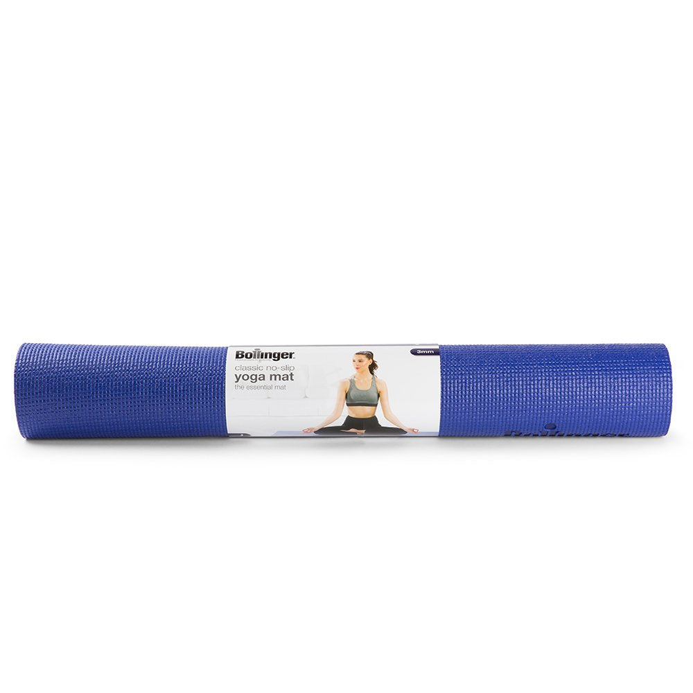 Bollinger 1/8-Inch No-Slip Yoga Mat, Blue