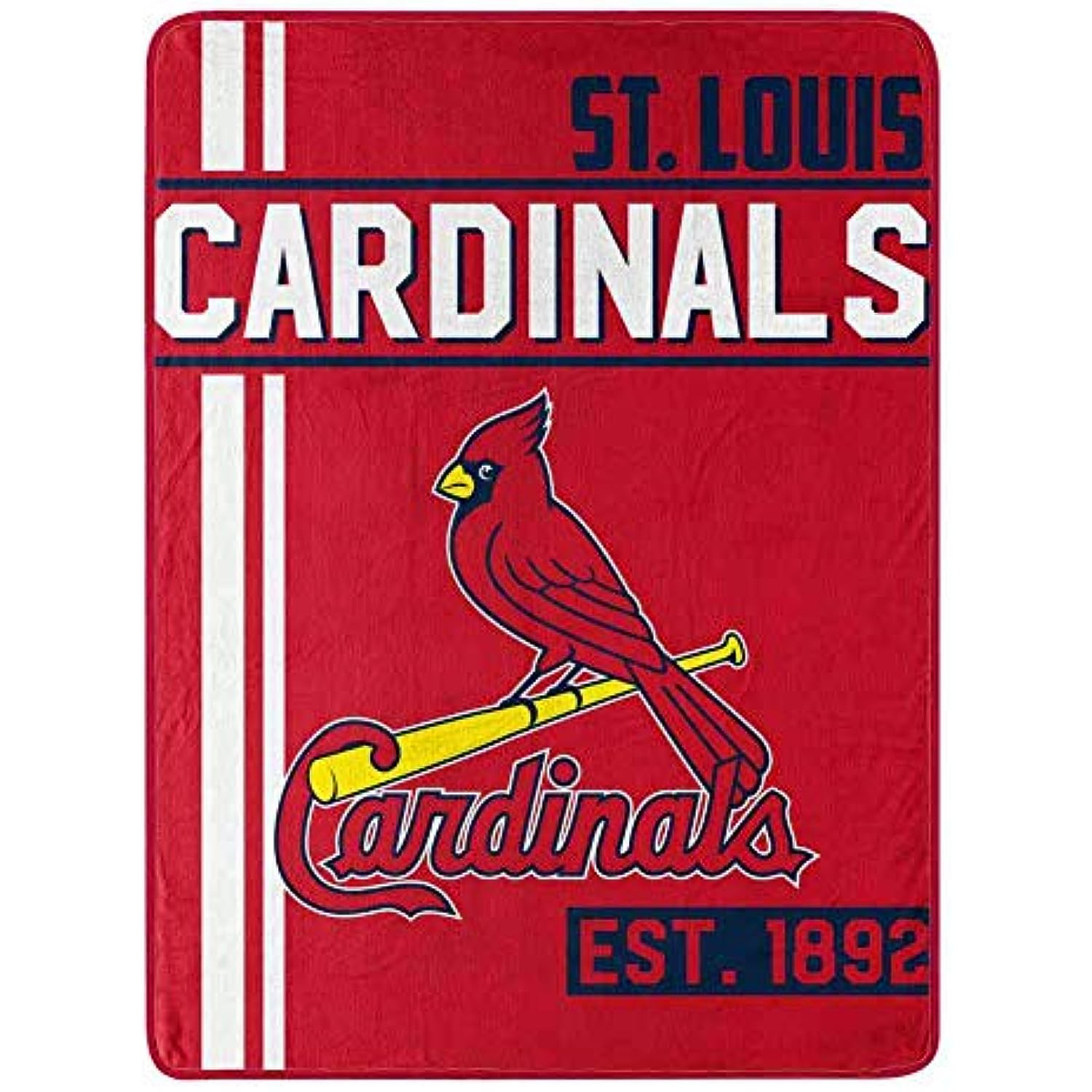 The Northwest Company MLB St. Louis Cardinals Micro Raschel Throw, One Size, Multicolor