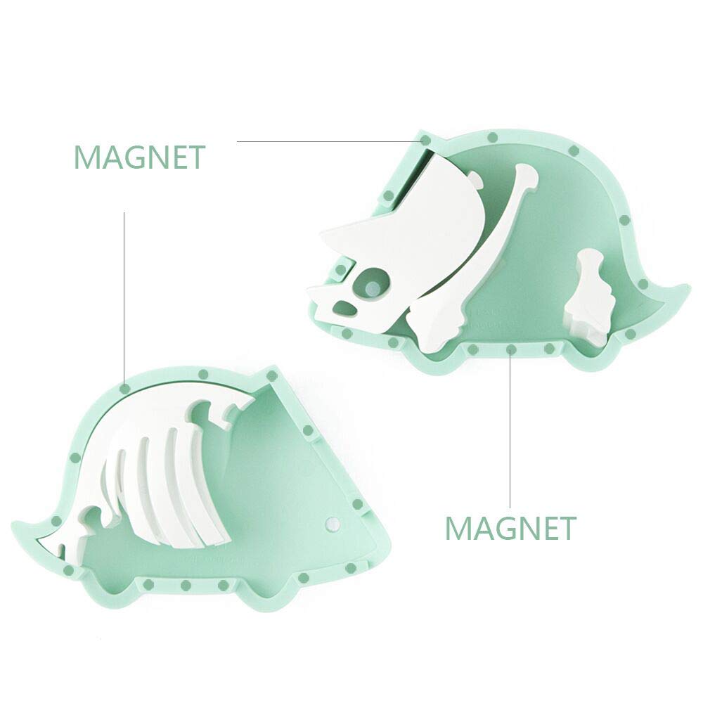 HALFTOYS Dinosaur Toy Puzzle with Magnets and Paper Dioramas, Tricera