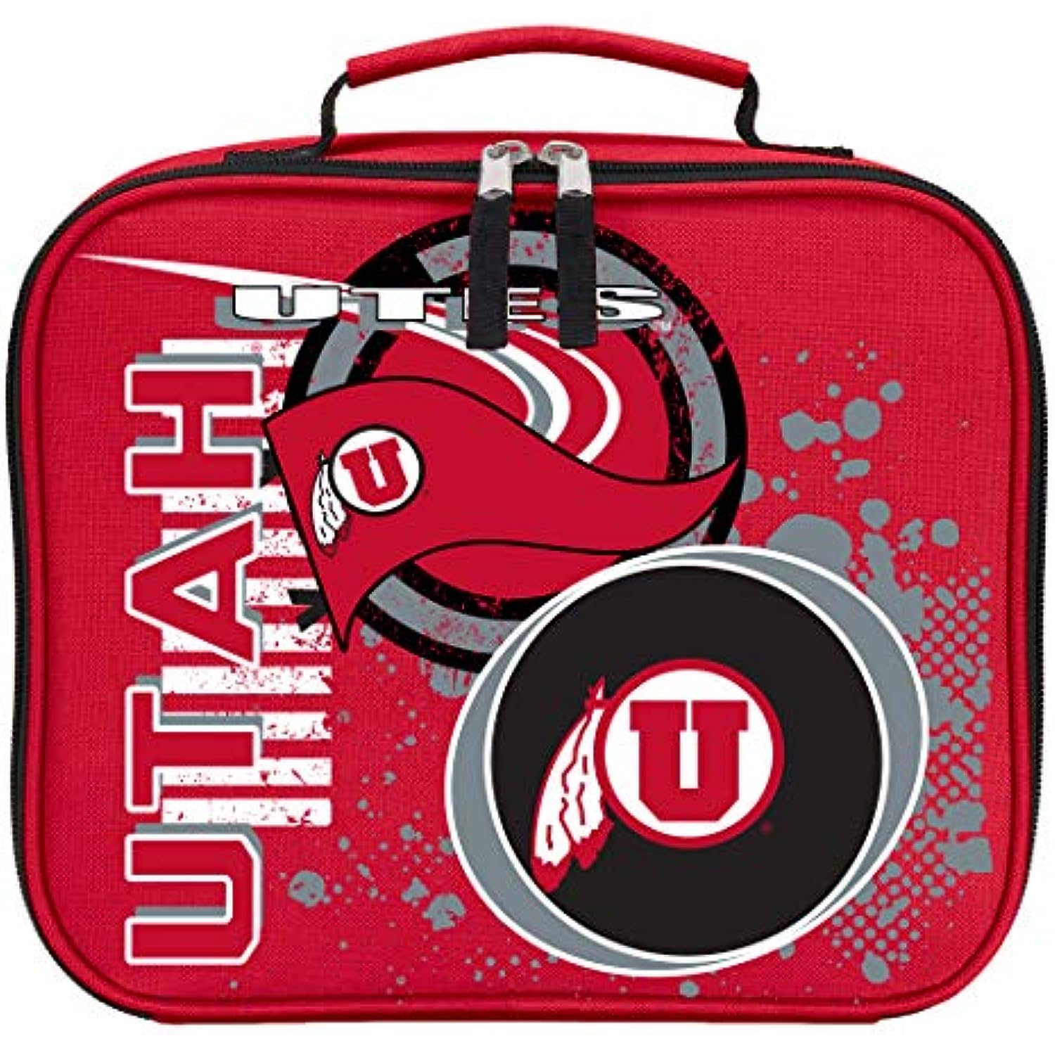 Officially Licensed NCAA Utah Utes "Accelerator" Backpack & Lunch Kit Set, Red, 16" x 9.5" x 12"