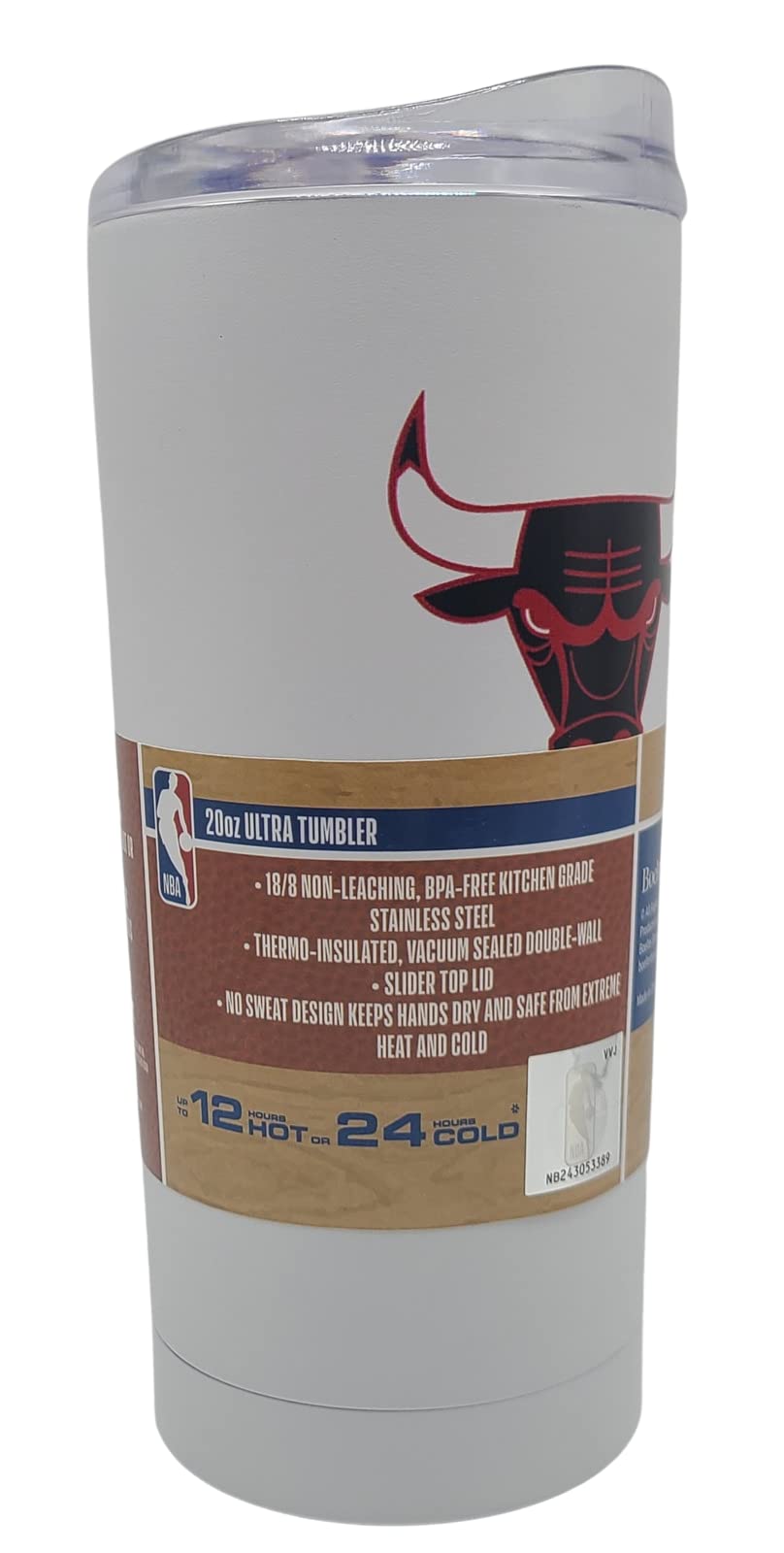 Boelter Brands Licensed NBA Vintage Windy City Logo Stainless Steel Double Wall Vacuum Insulated Ultra 20 oz Travel Tumbler (Chicago Bulls)