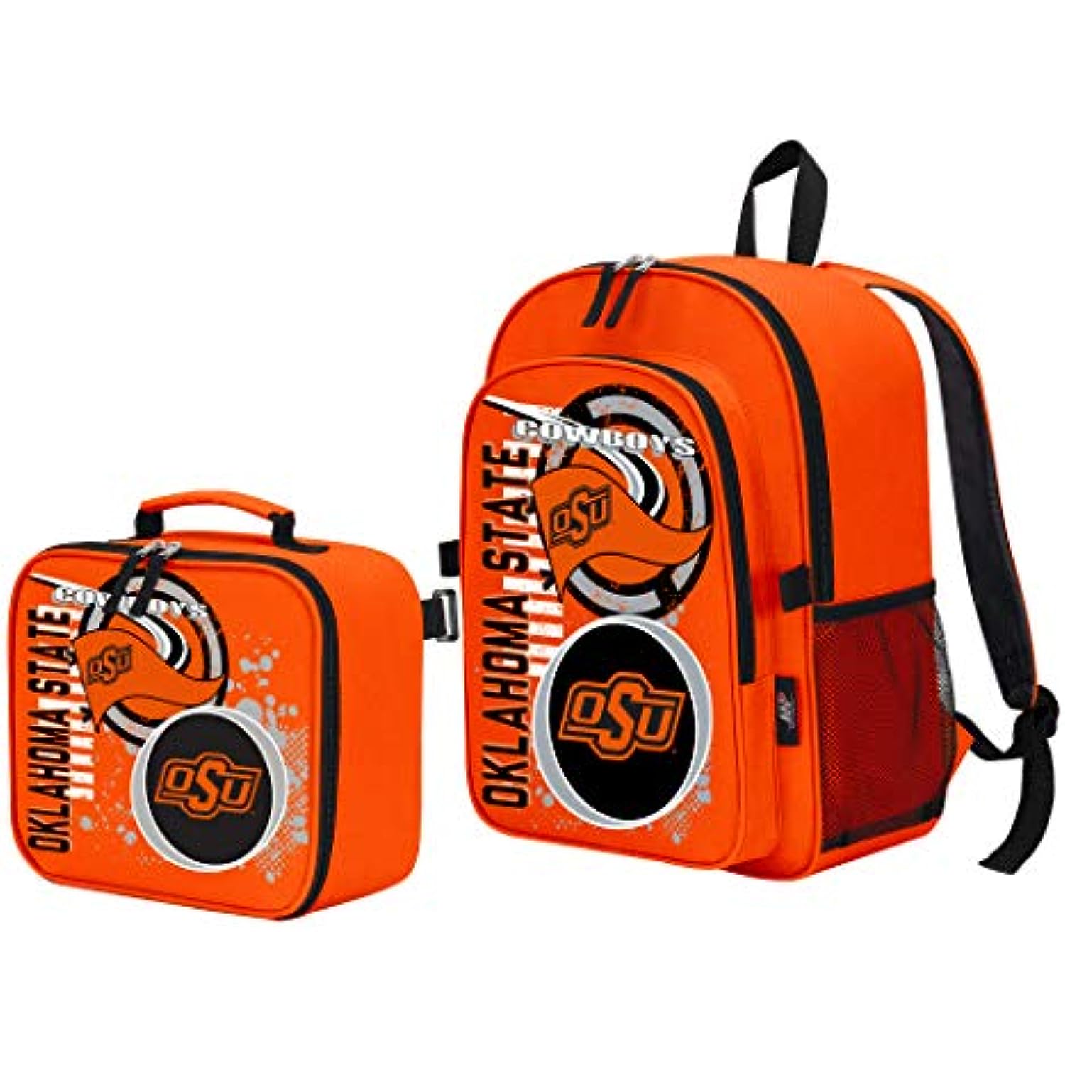 Oklahoma State Cowboys "Accelerator" Backpack & Lunch Kit Set, 16" x 9.5" x 12"
