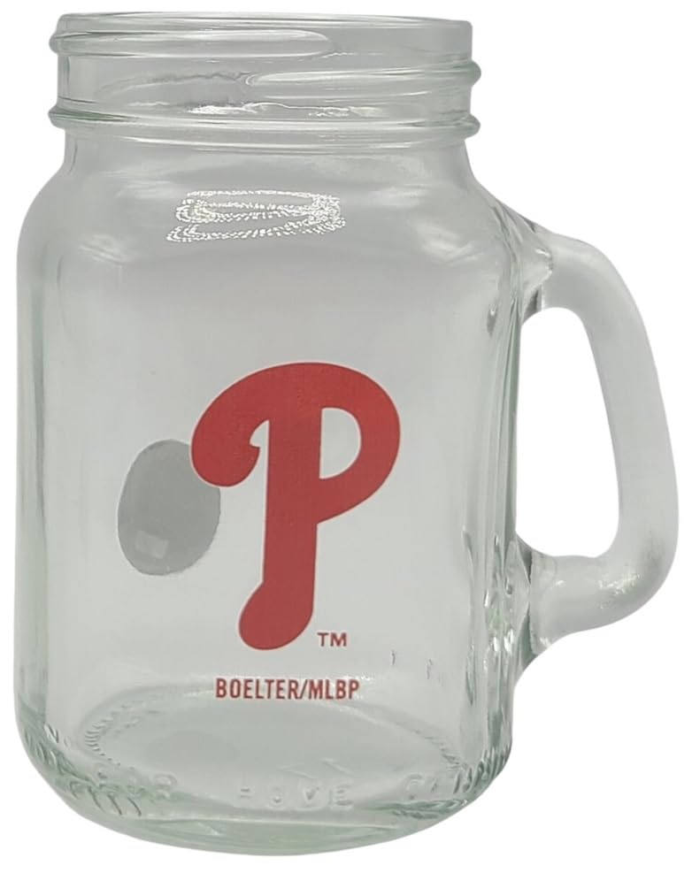 Boelter Brands Licensed MLB 4oz Mini Mason Jar/Shot Glass (Philadelphia Phillies)