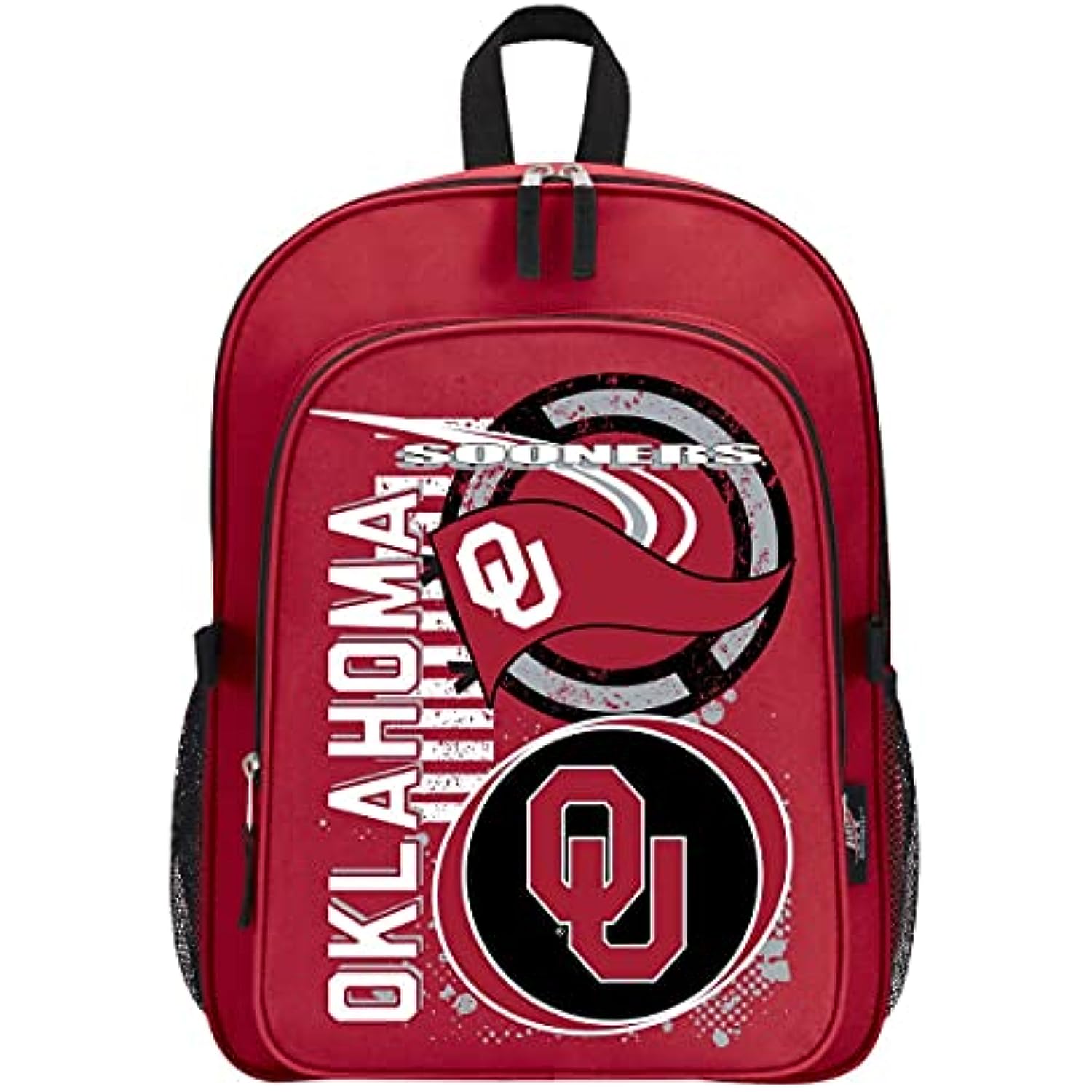 Officially Licensed NCAA "Accelerator" Backpack and Lunch Bag Combo Kit, Set of 2 Pieces (Oklahoma Sooners)
