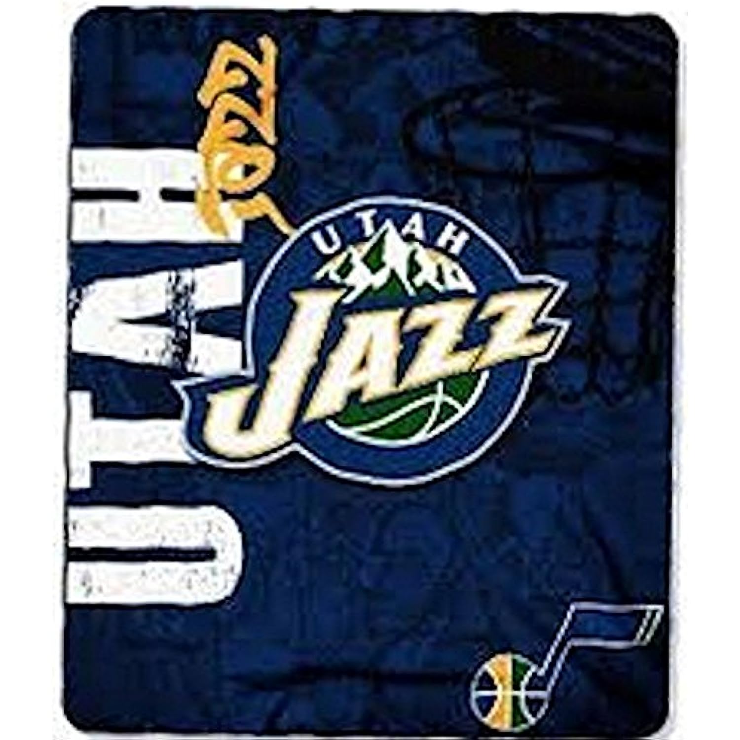 The Northwest Company NBA Officially Licensed Utah Jazz Side Bar 50"x60" Fleece Throw Blanket