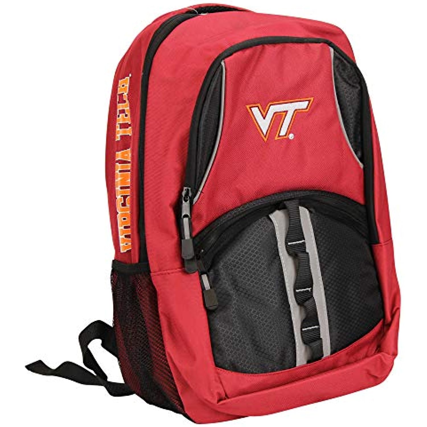 NCAA Padded Utility Laptop Backpack and Cinch Bag Set, Bookbag & Back Sack Combo (Virginia Tech Hokies)