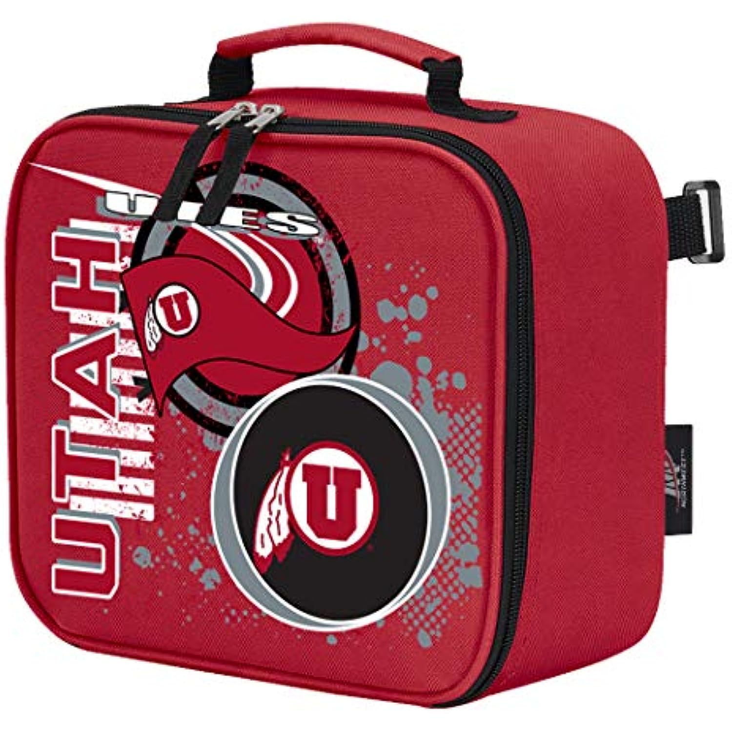 Officially Licensed NCAA Utah Utes "Accelerator" Backpack & Lunch Kit Set, Red, 16" x 9.5" x 12"
