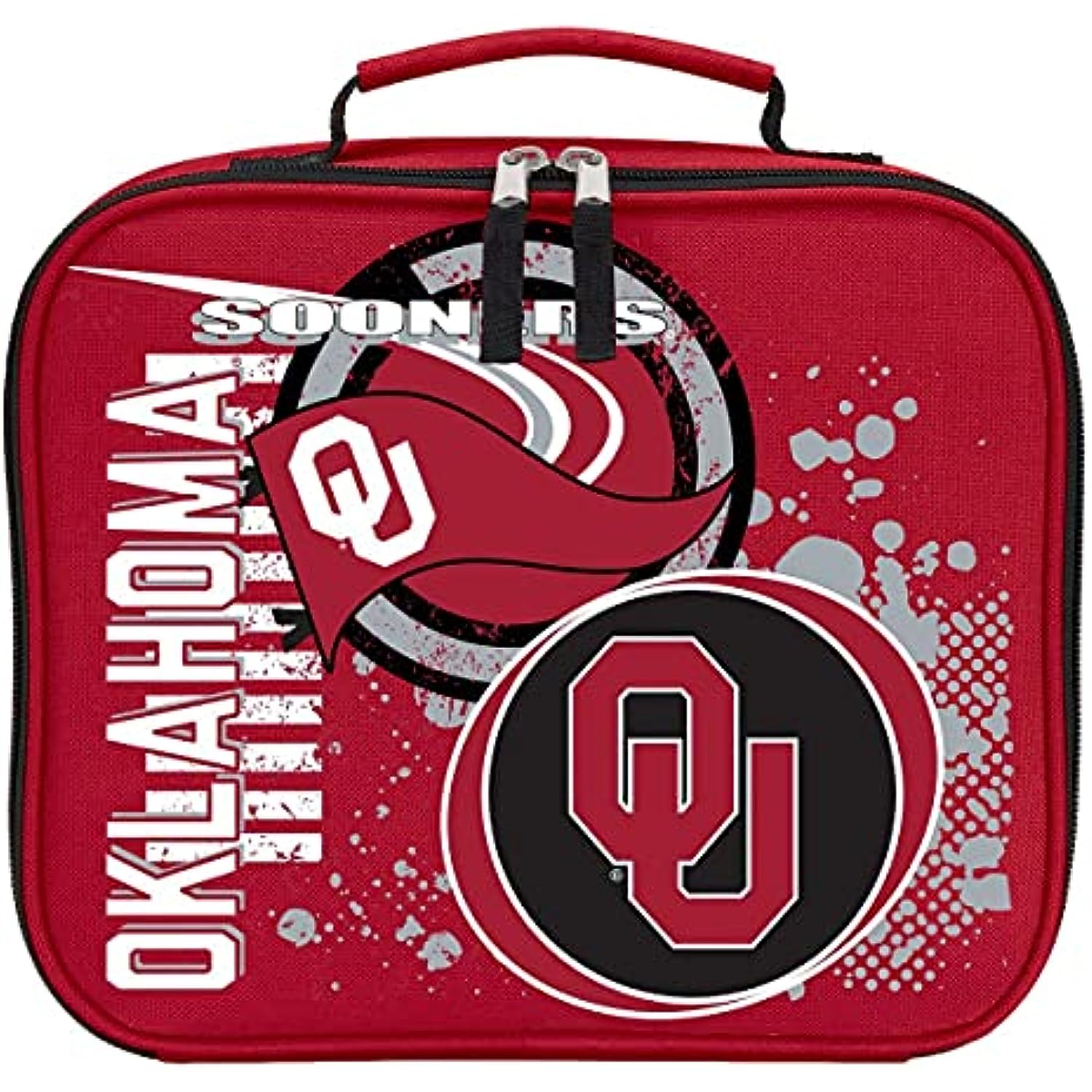 Officially Licensed NCAA "Accelerator" Backpack and Lunch Bag Combo Kit, Set of 2 Pieces (Oklahoma Sooners)