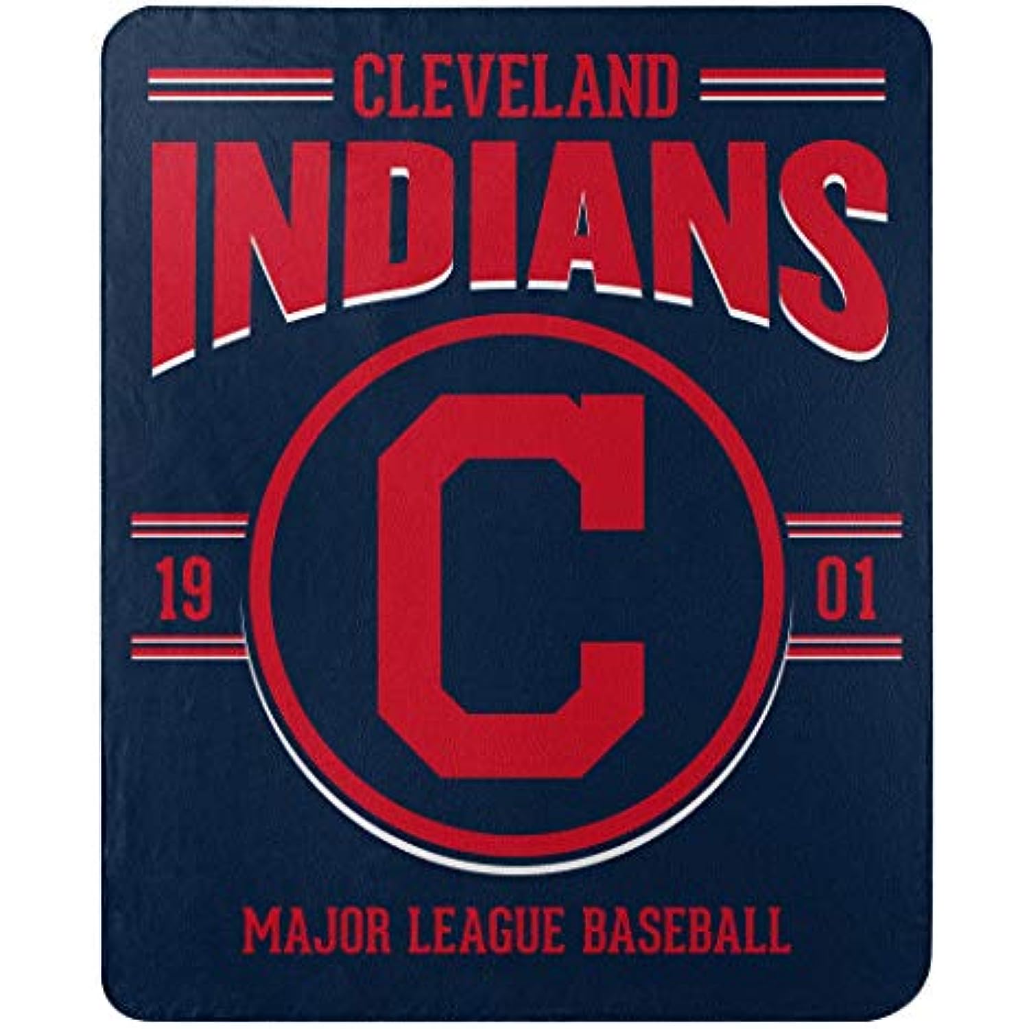 Northwest MLB Cleveland Indians 50x60 Fleece Southpaw DesignBlanket, Team Colors, One Size