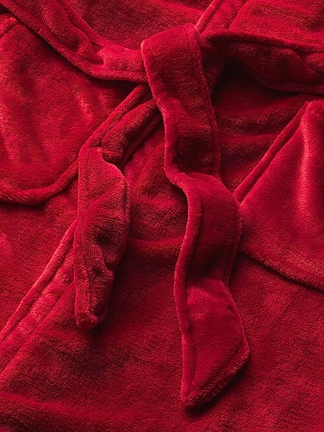 Northwest Licensed NCAA Silk Touch Unisex Adult Bath Robe One Size Large/X-Large (Red, Arkansas Razorbacks)
