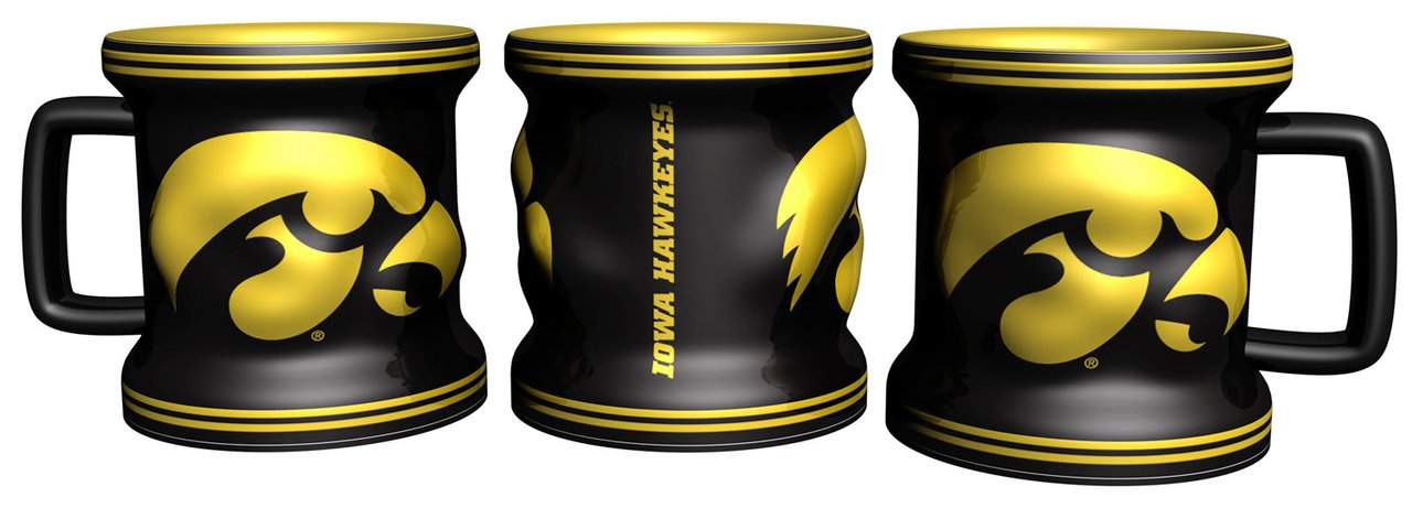 NCAA Officially Licensed Sculpted 2 oz Mini Mug Shot Glass (Iowa Hawkeyes)