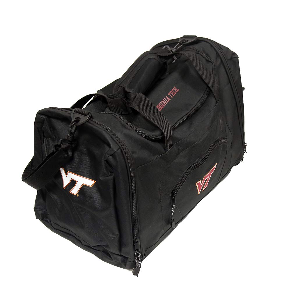 Virginia Tech Hokies "Roadblock" Duffel Bag, Black, 20" x 11.5" x 13"