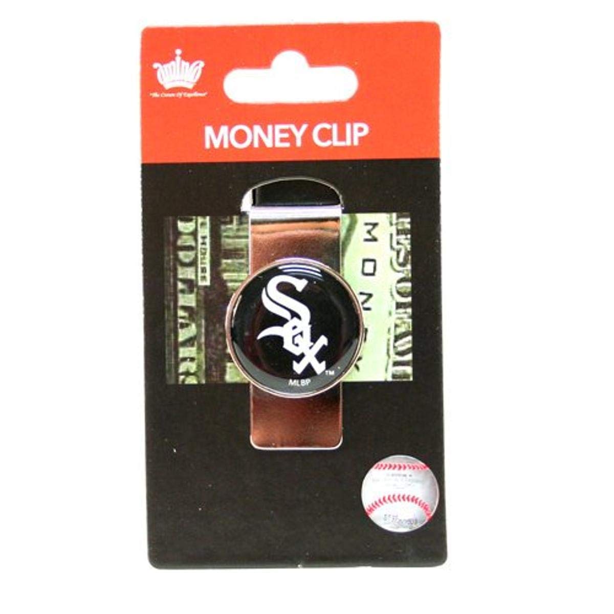 aminco MLB Chicago White Sox Domed Money Clip , Silver , 2"