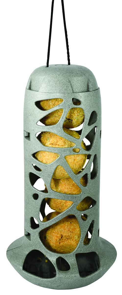 Perch N Peck 581212 10 x 3.25 in. Ezee Clean Suet Nugget & Peanut Butter Feeder - MP36, Gray