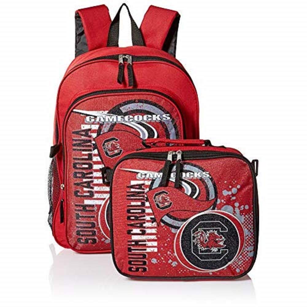 South Carolina Gamecocks "Accelerator" Backpack & Lunch Kit Set, 16" x 9.5" x 12"