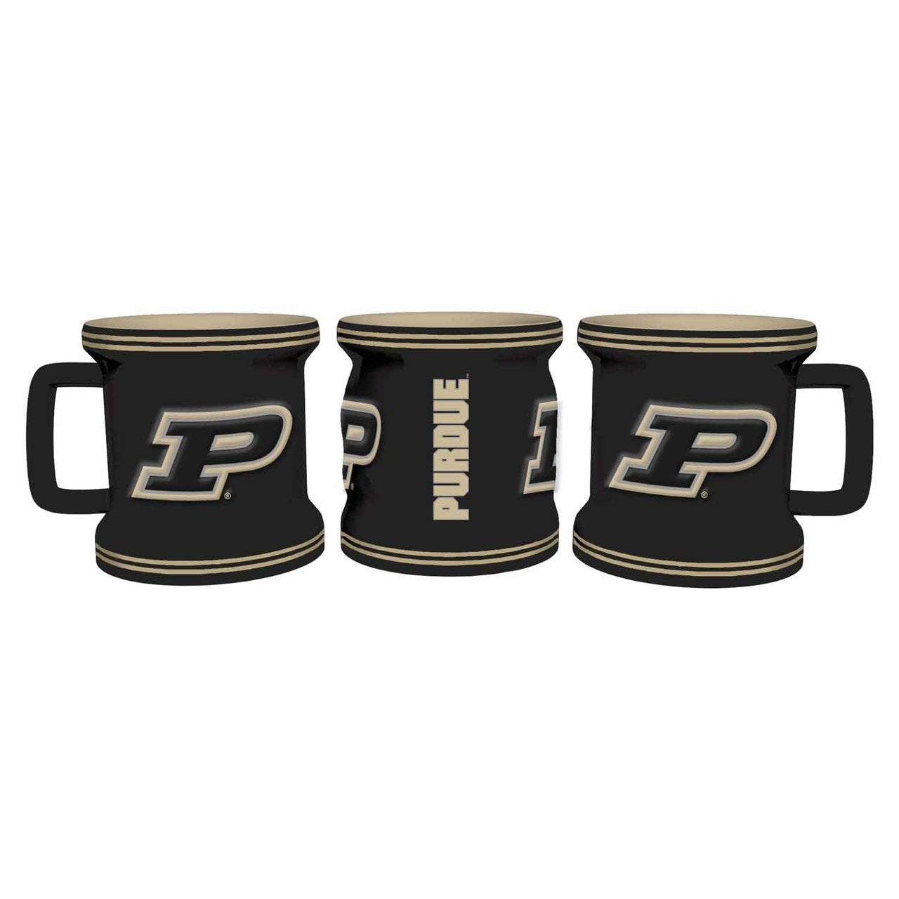 Purdue Boilermakers Mini Sculpted Mug Shot Glass - Black