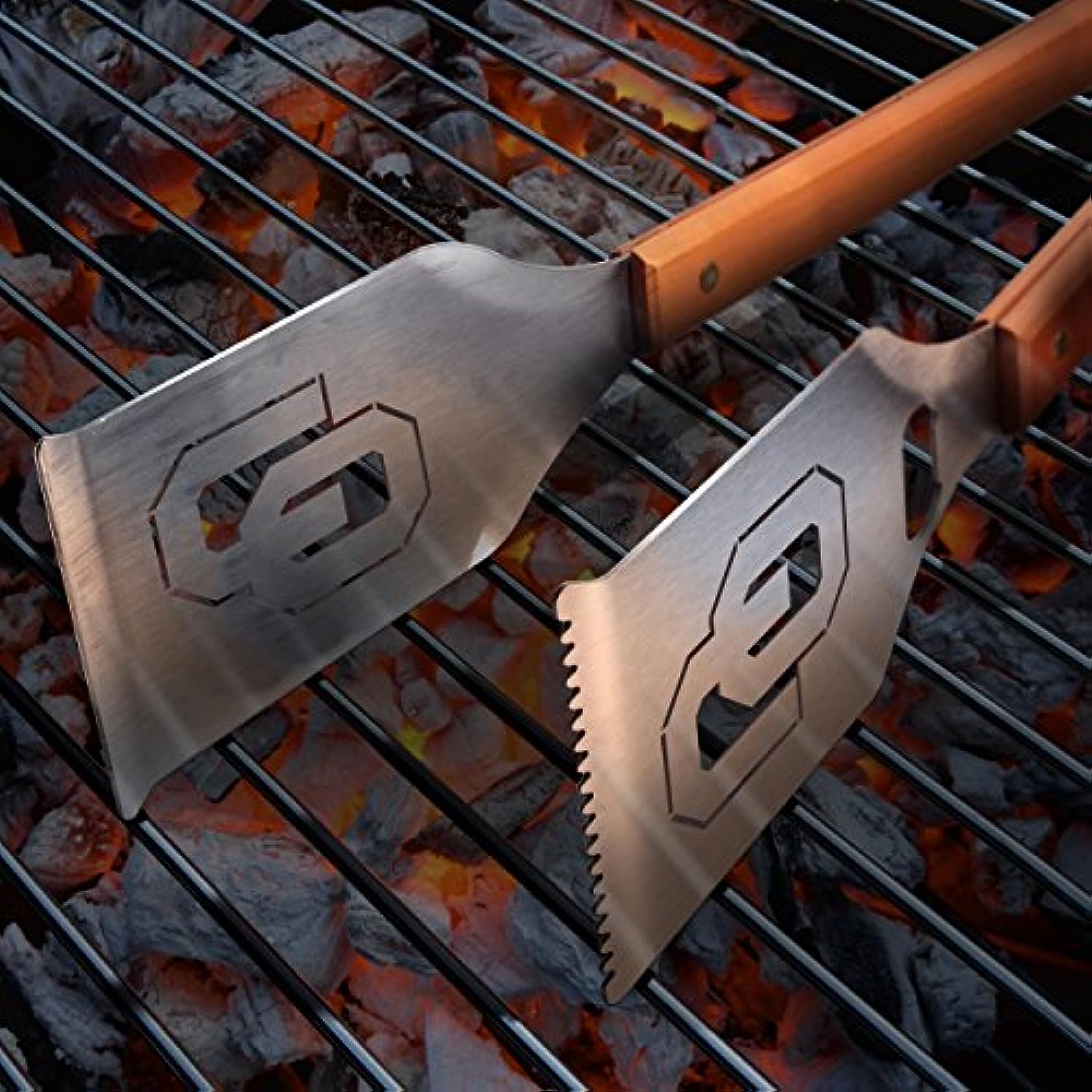 YouTheFan NCAA Oklahoma Sooners Grill-A-Tong Stainless Steel BBQ Tongs, 18 3/8" x 3 1/8"