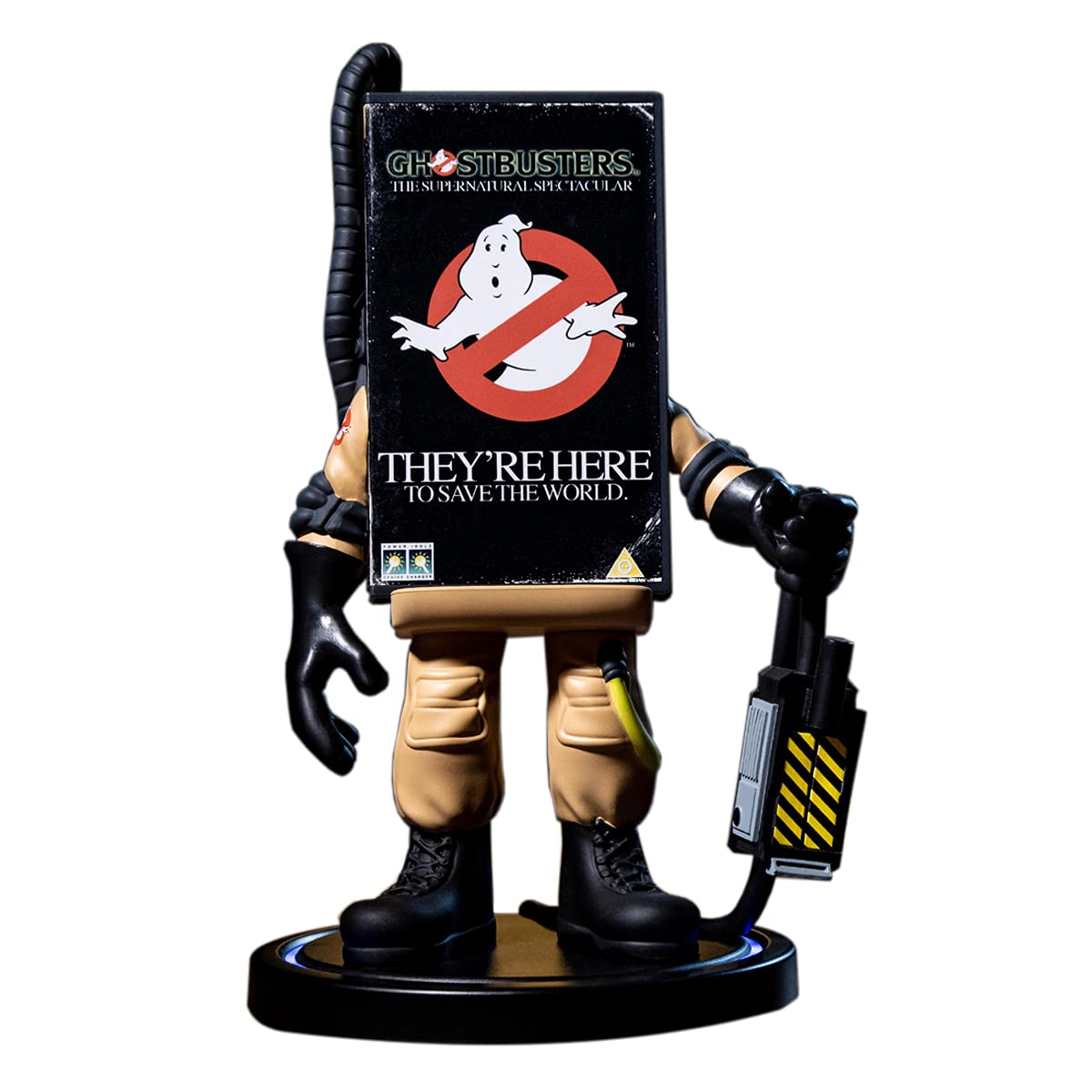 Power Idolz by Numskull Ghostbusters VHS Wireless Charger Phone Holder - Compatible with Qi-Enabled Devices, Fast Qi - Official Ghostbusters Merchandise