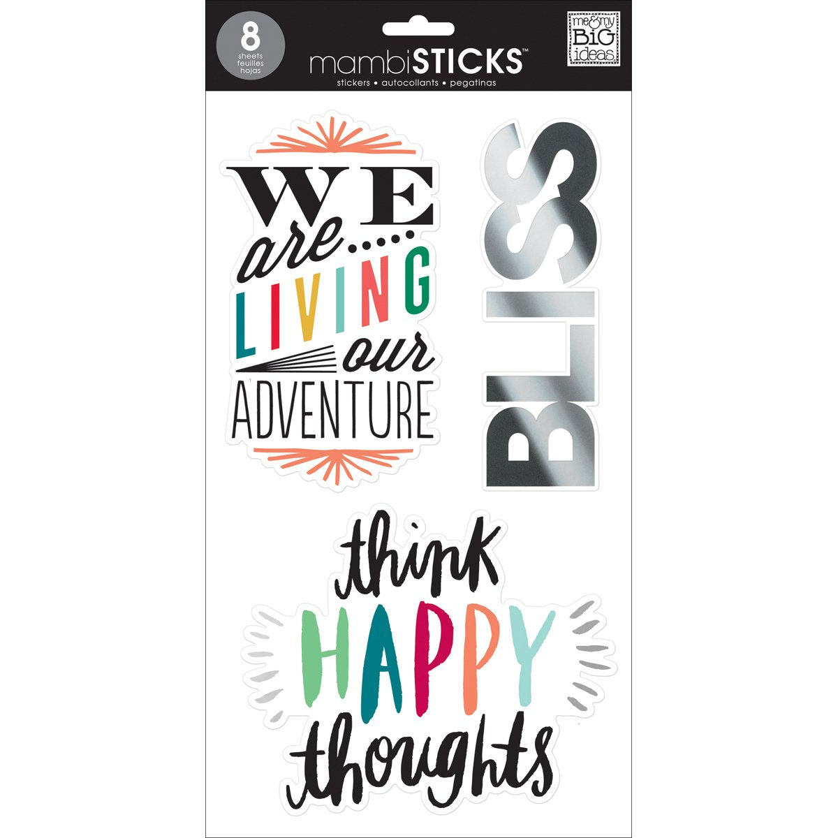 Me & My Big Ideas Large Word Stickers, Good Life