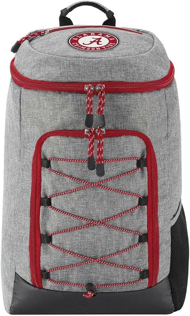 Northwest Officially Licensed NCAA Competitor Backpack, Heathered Gray with Team Color Drawstrings (Alabama Crimson Tide Gray)