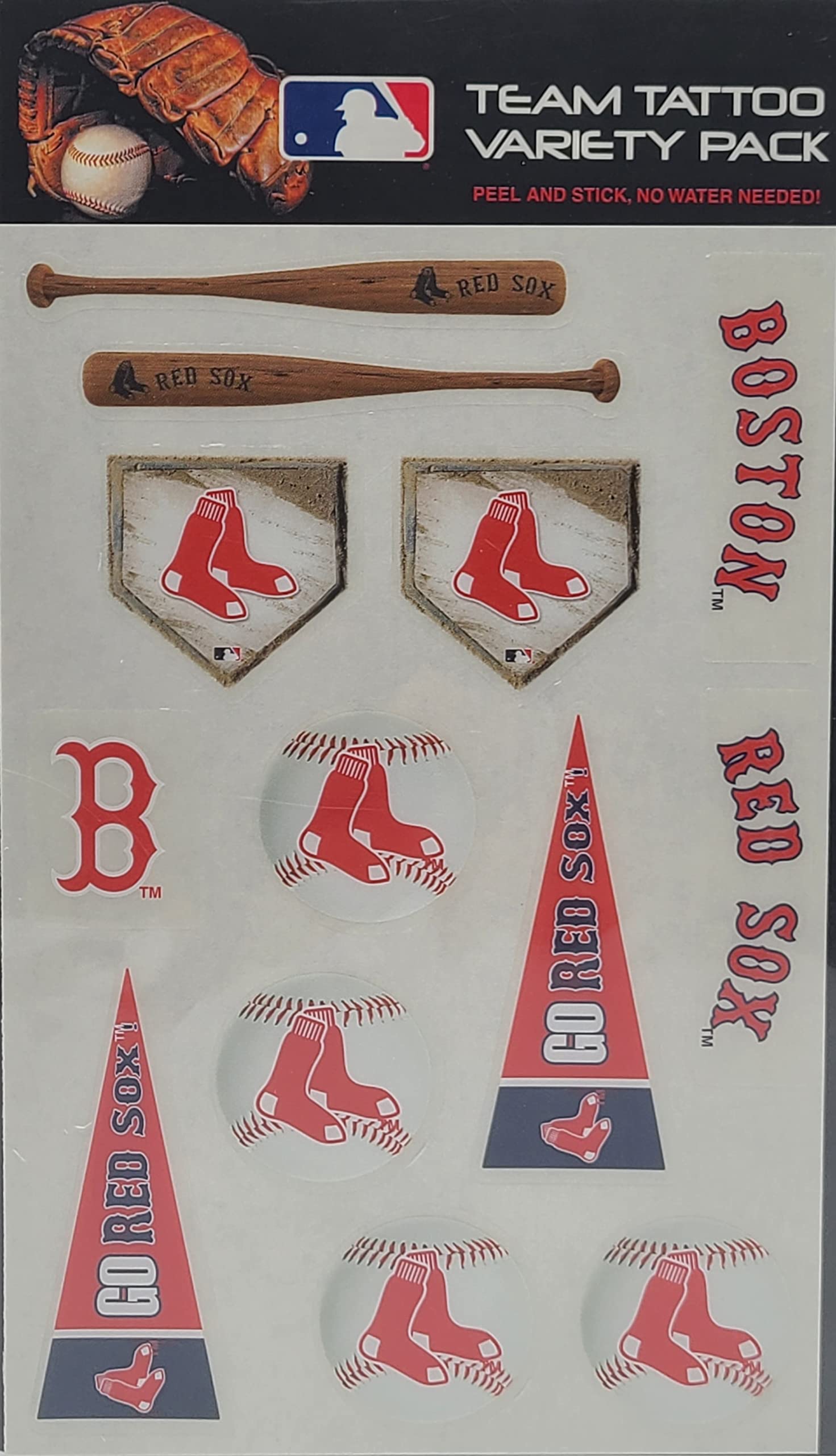MLB Red Sox Tattoo Variety Pack