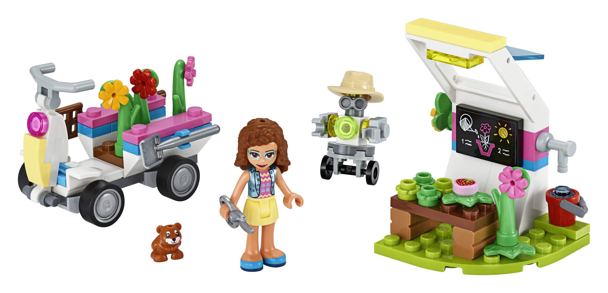 LEGO Friends Olivia�s Flower Garden 41425 Building Toy for Kids; This Play Garden Comes with 2 Buildable Figures, Friends Olivia and Zobo, for Hours of Creative Play (92 Pieces)