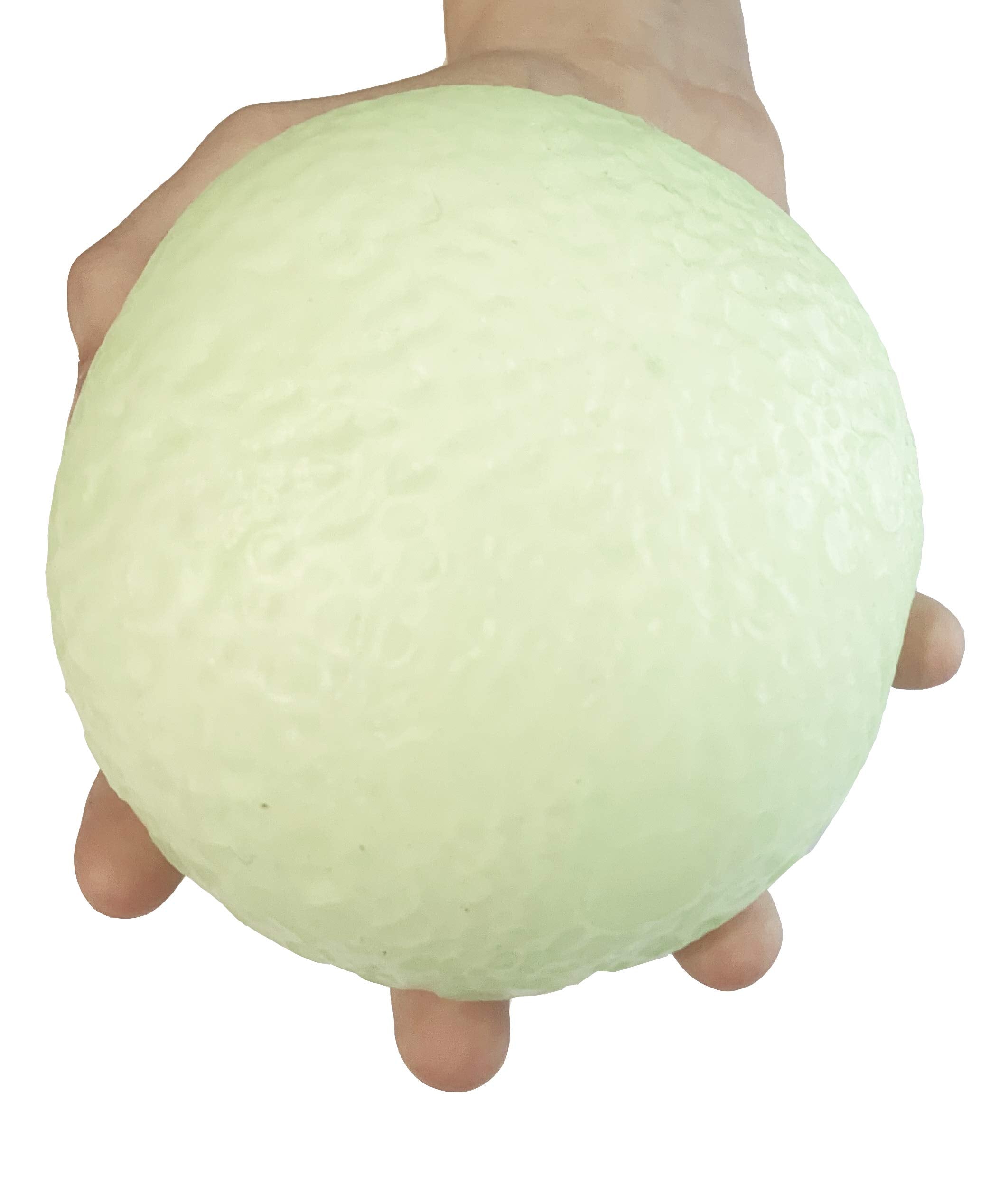Island Genius Glow in The Dark Squishy Moon Ball - Stress Relief Anxiety Sensory Toys for Kids Teens and Adults