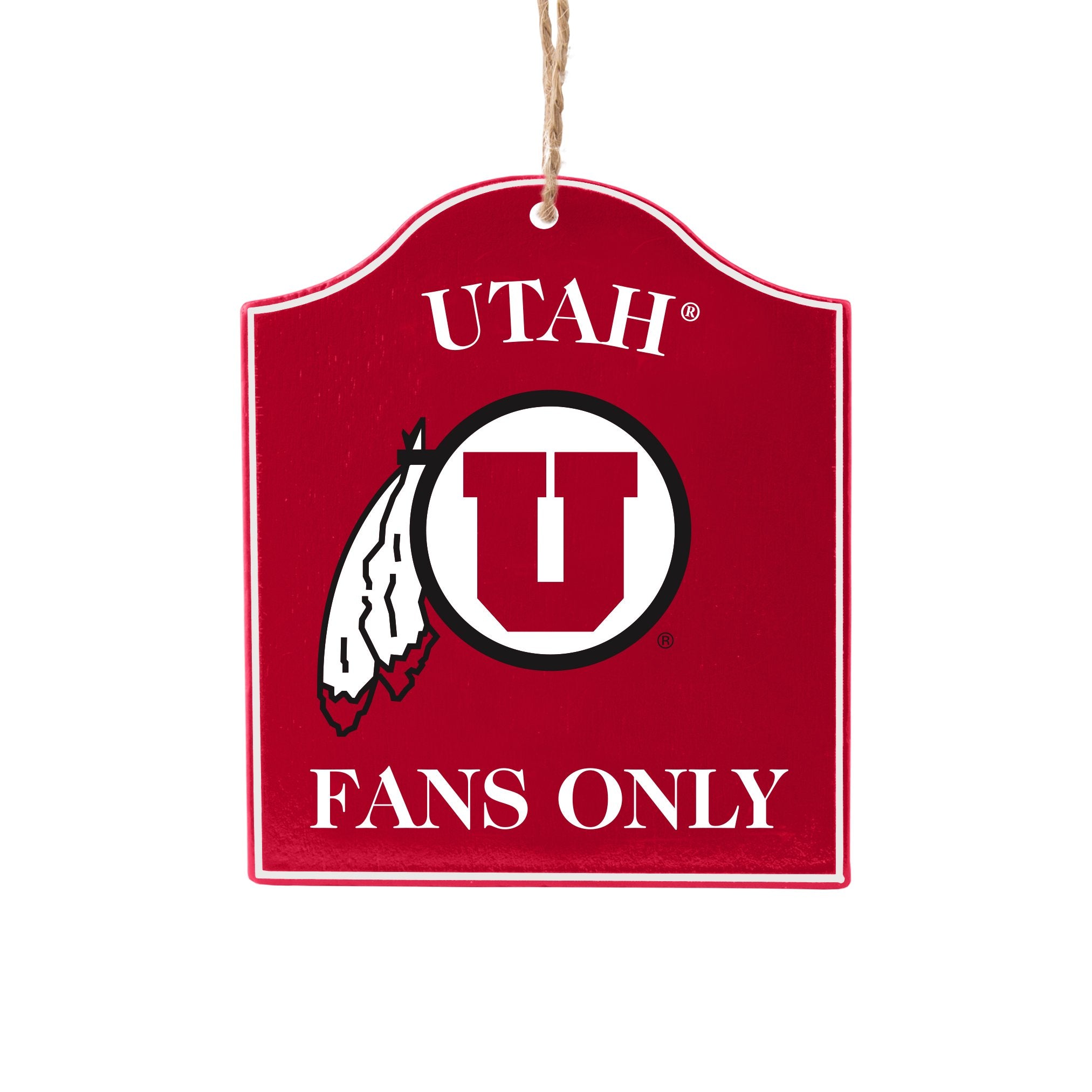 Boelter Brands NCAA Utah Utes Wooden Fan Sign Ornament